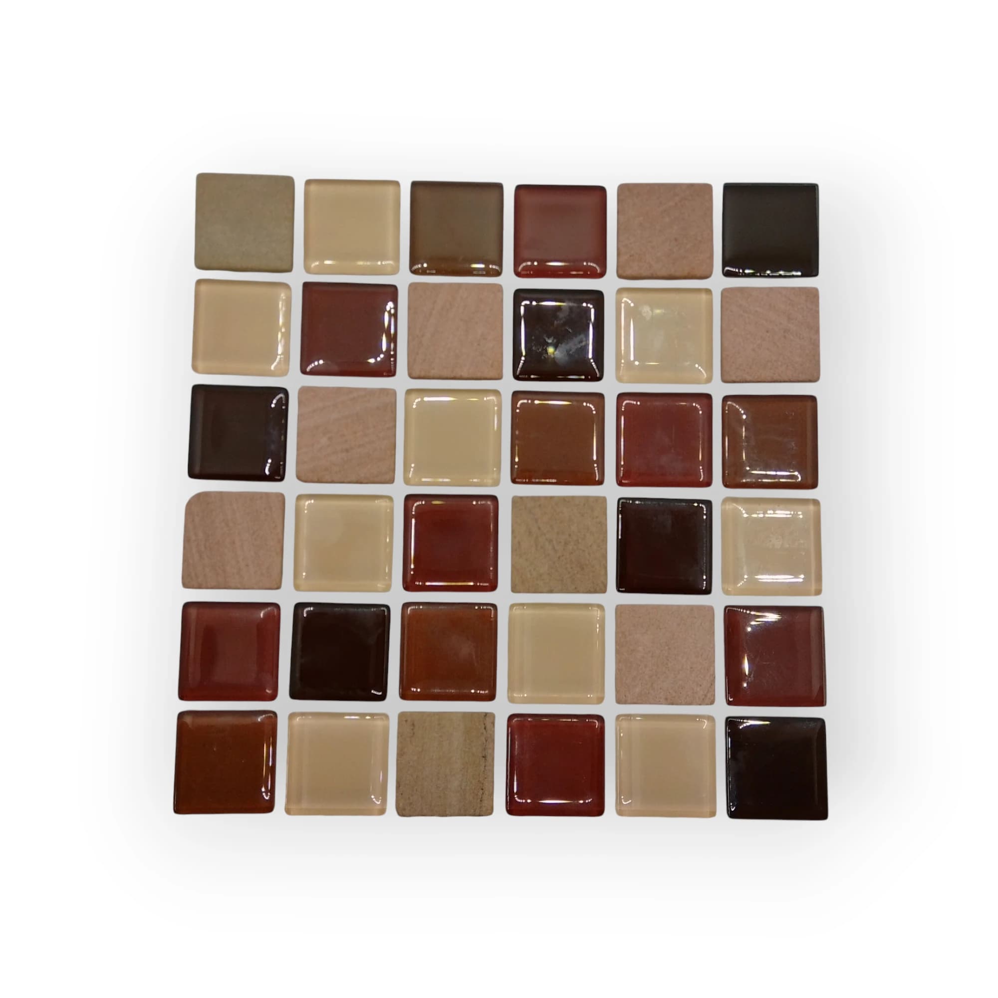 15x15 Sheet of Brown/Beige mosaic tiles