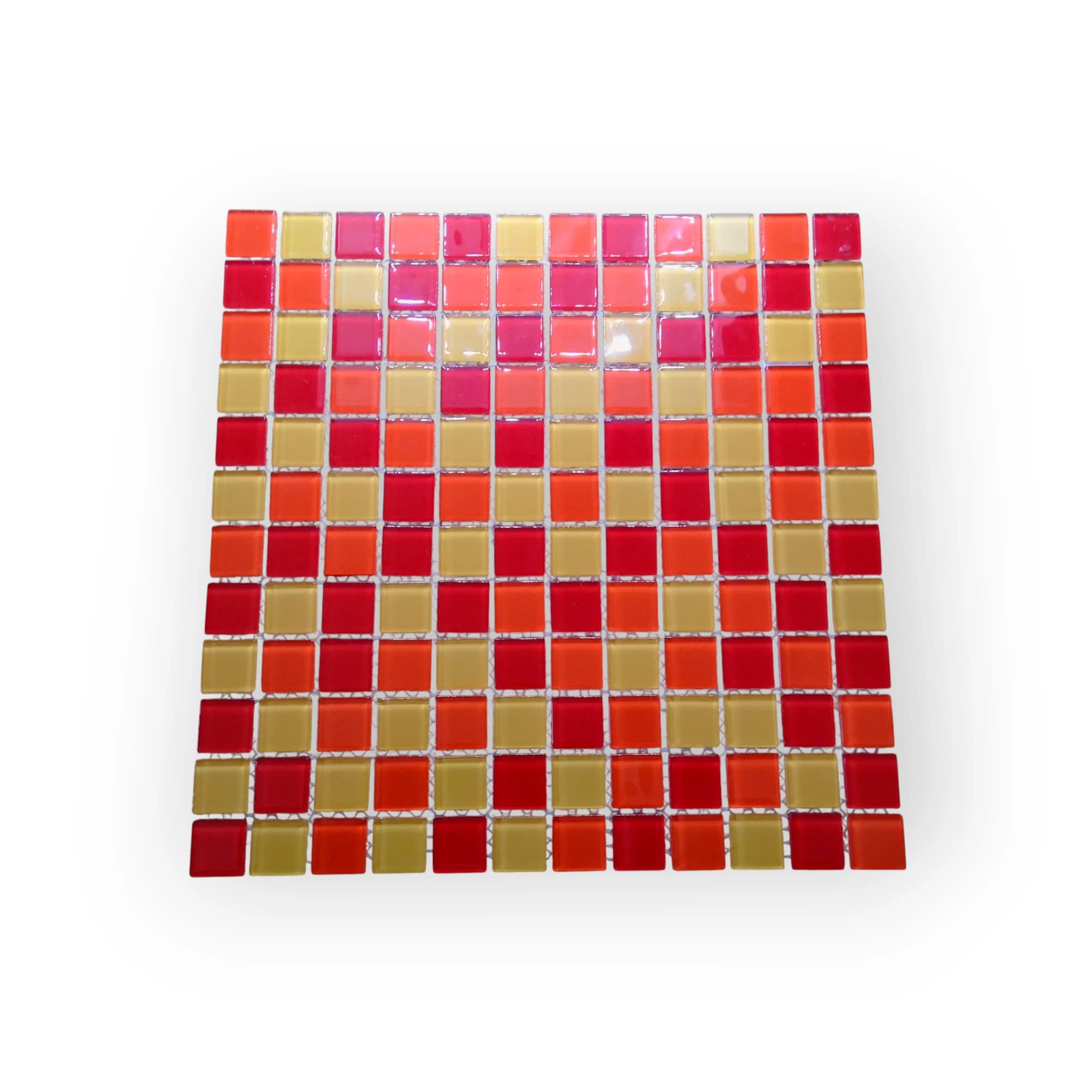 30x30 Sheet of Red/Orange/Yellow mosaic tiles