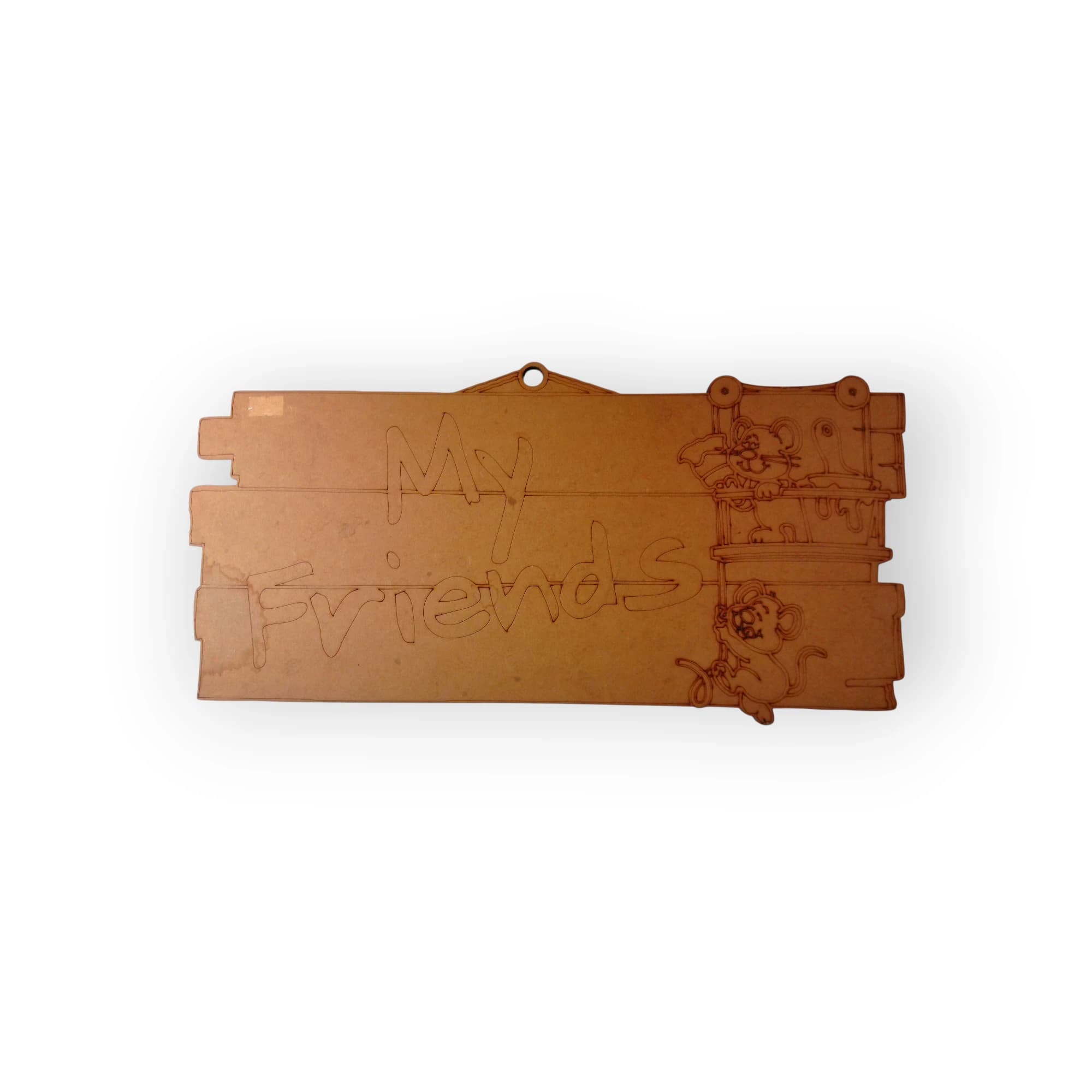 Blank Wooden Template Friends Sign