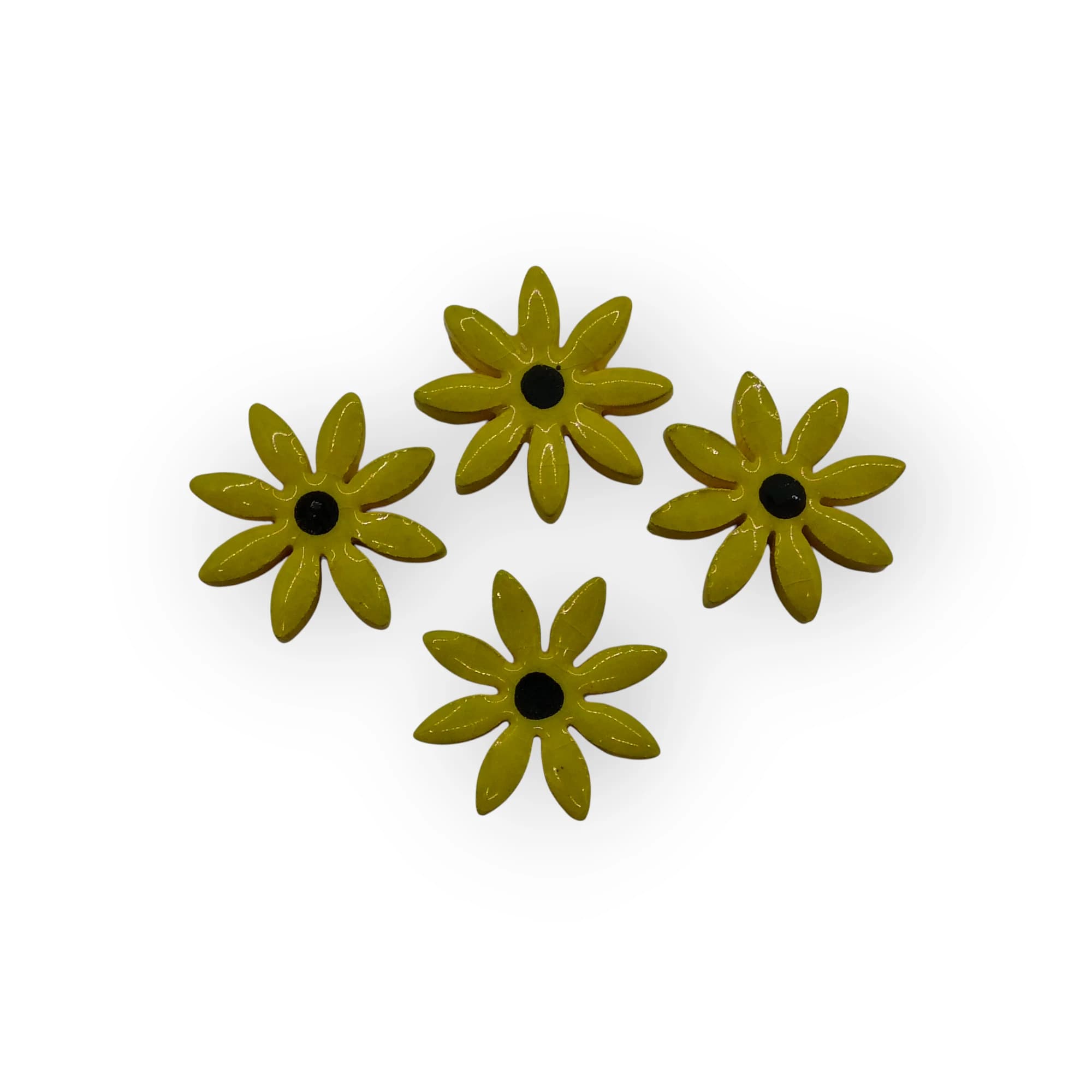 Ceramic Insert Medium Yellow Flower