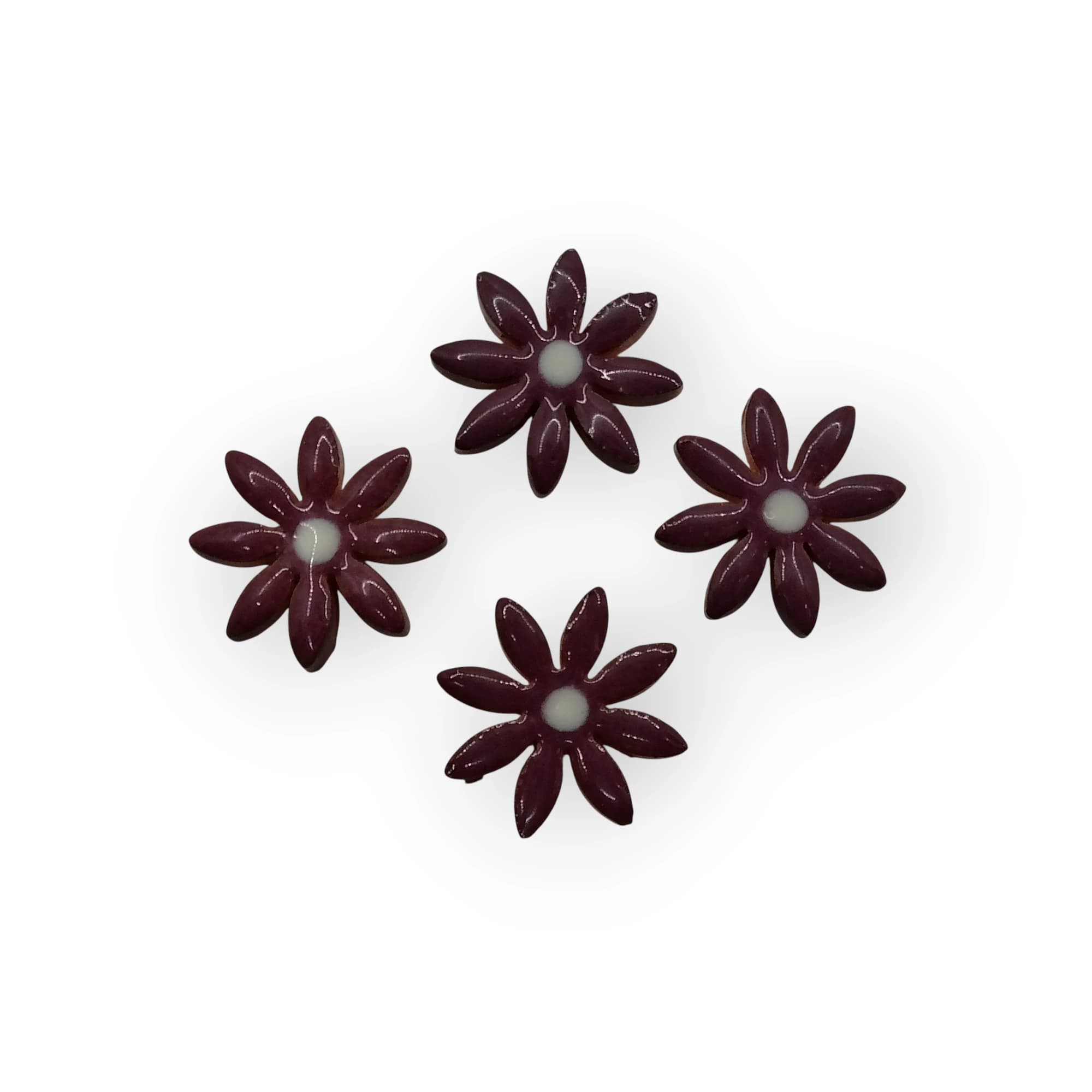 Ceramic Insert Medium Purple Flower
