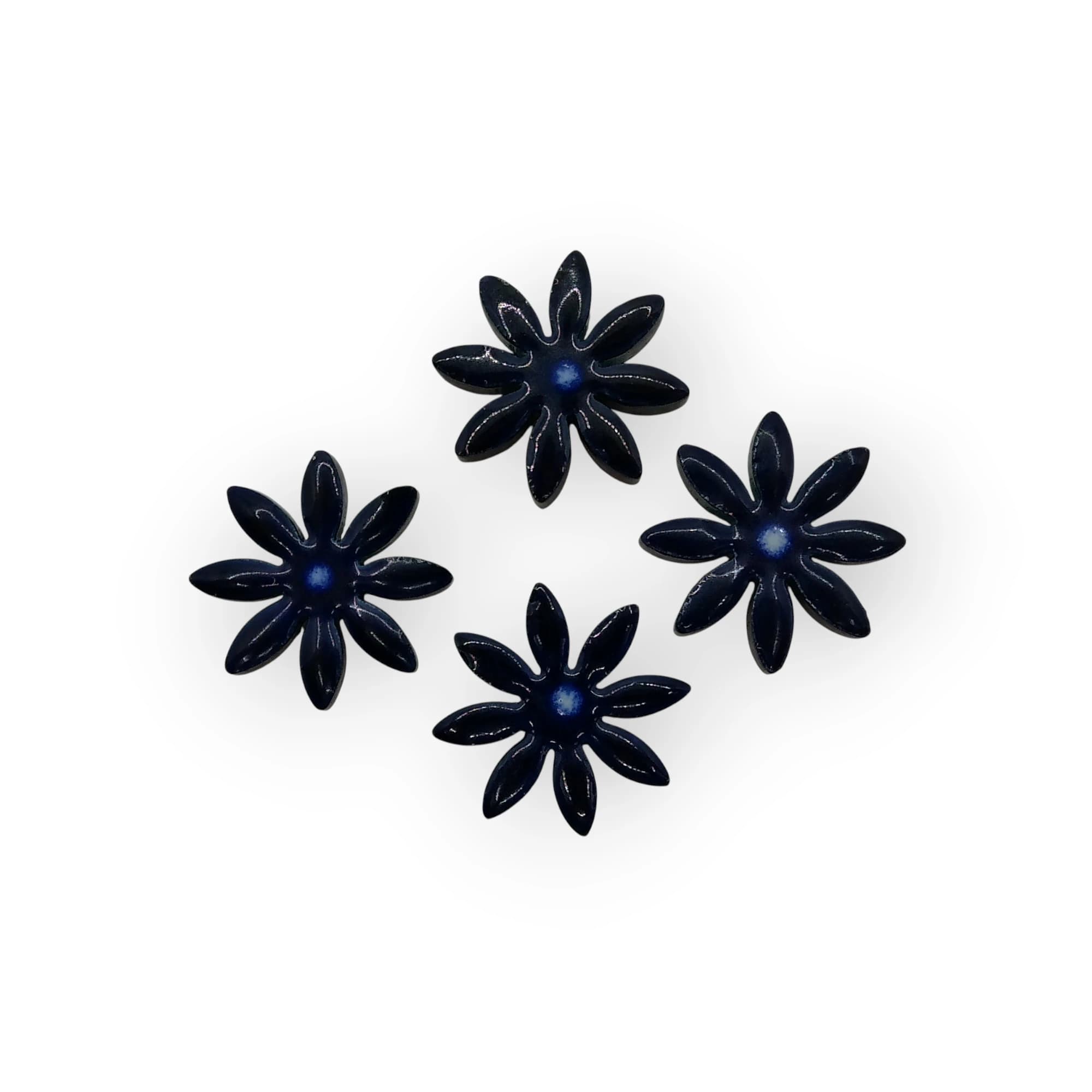 Ceramic Insert Medium Dark Blue Flower