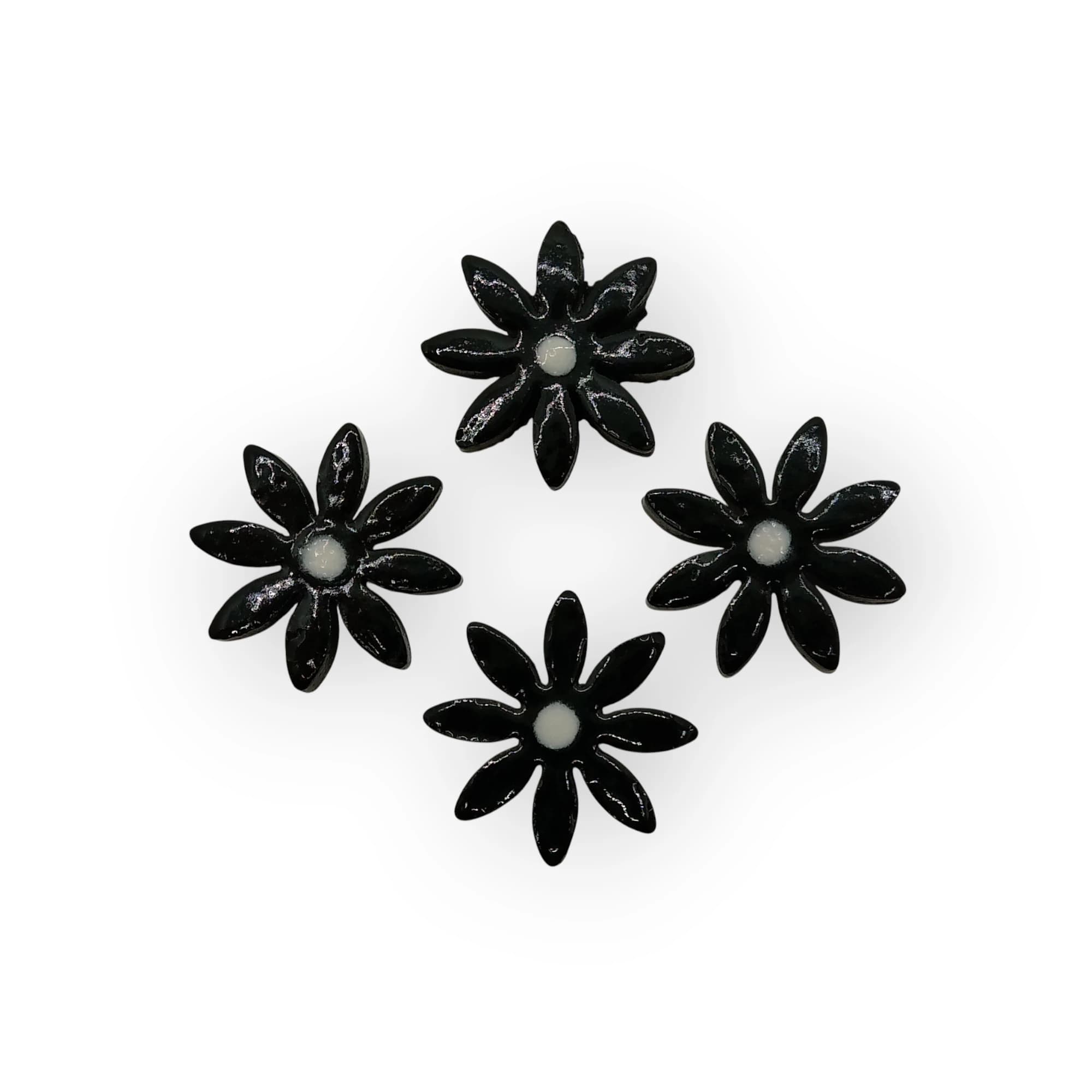 Ceramic Insert Medium Black Flower
