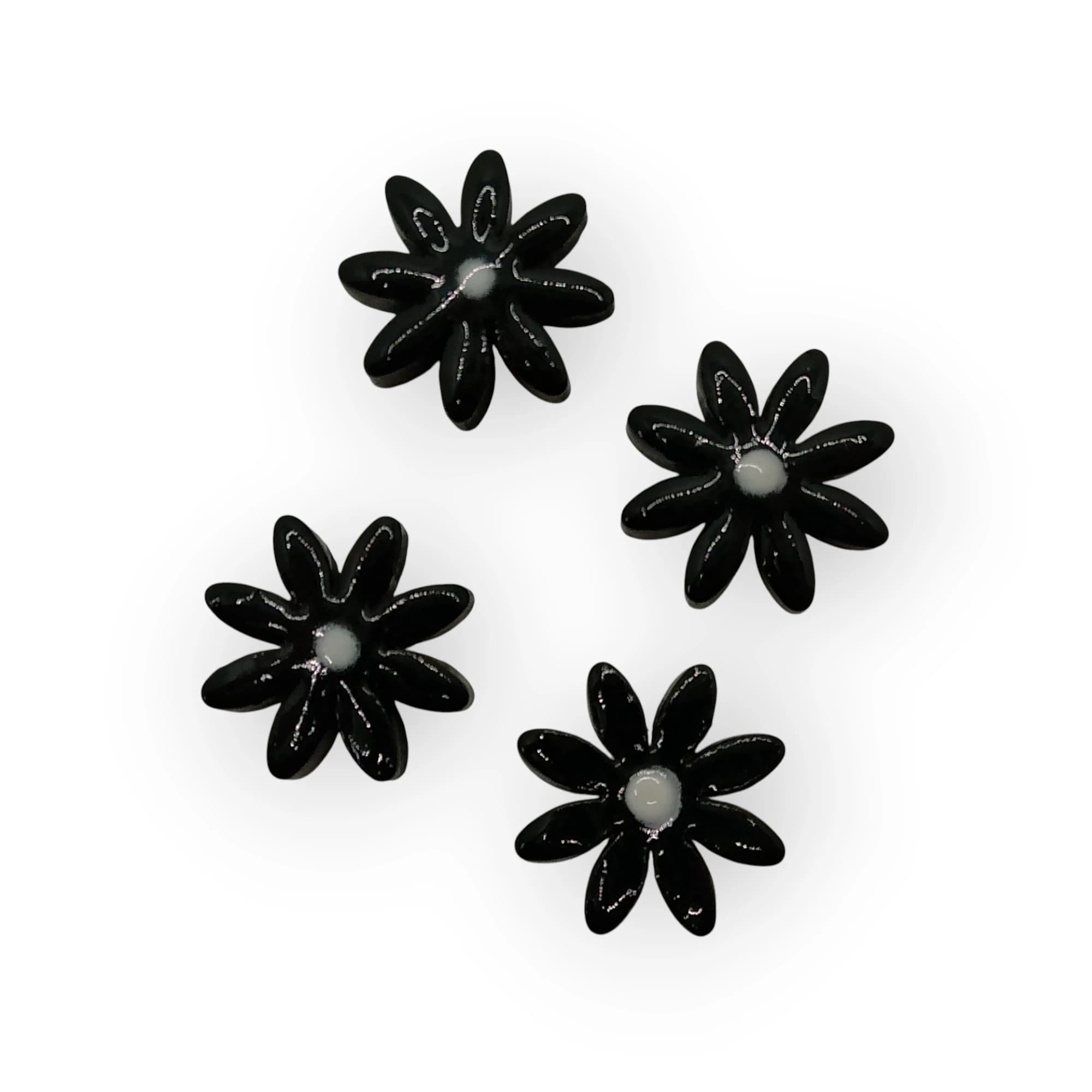 Ceramic Insert Small Black Flower