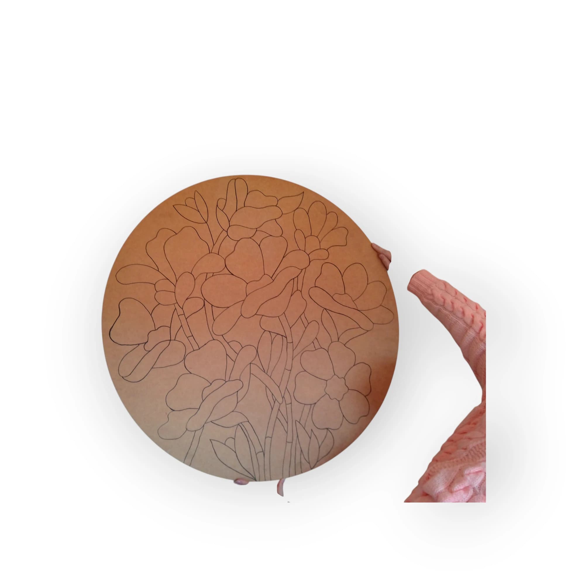 Wood Round Template Drawn