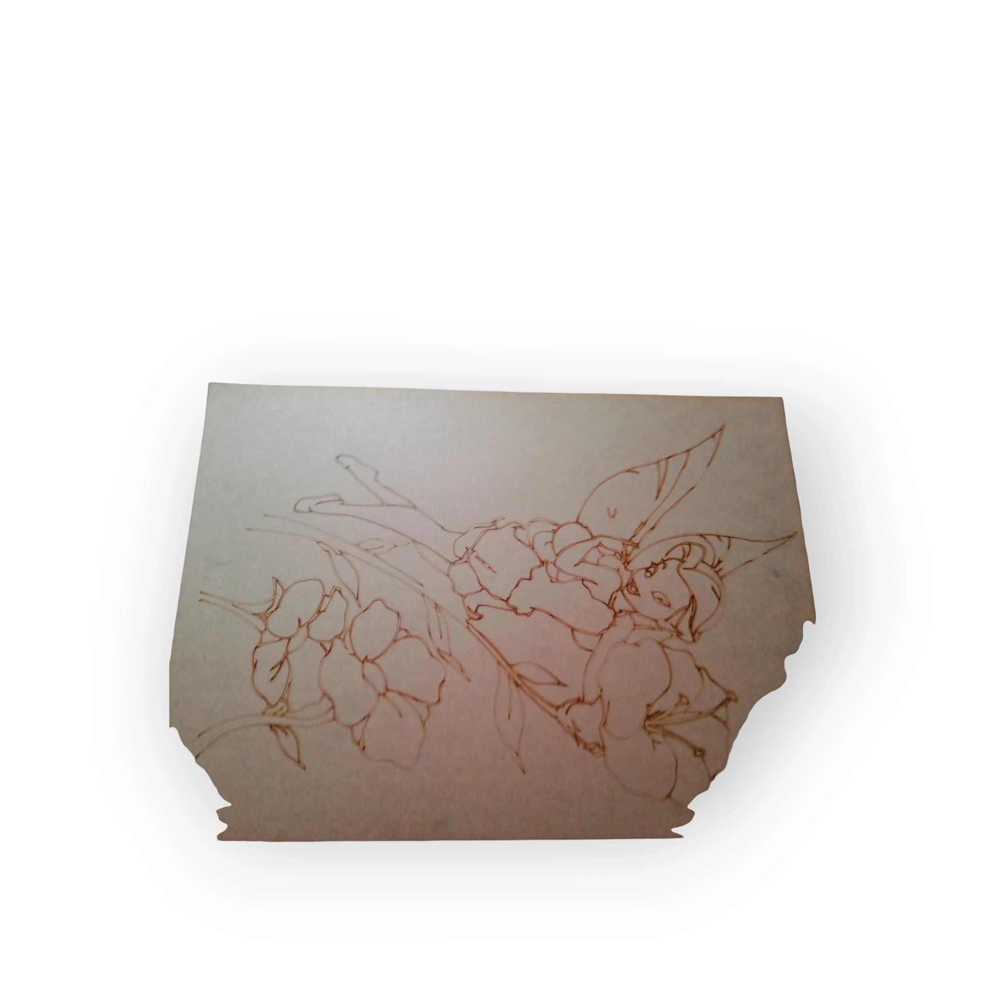 Wood Blank With Drawing Outline