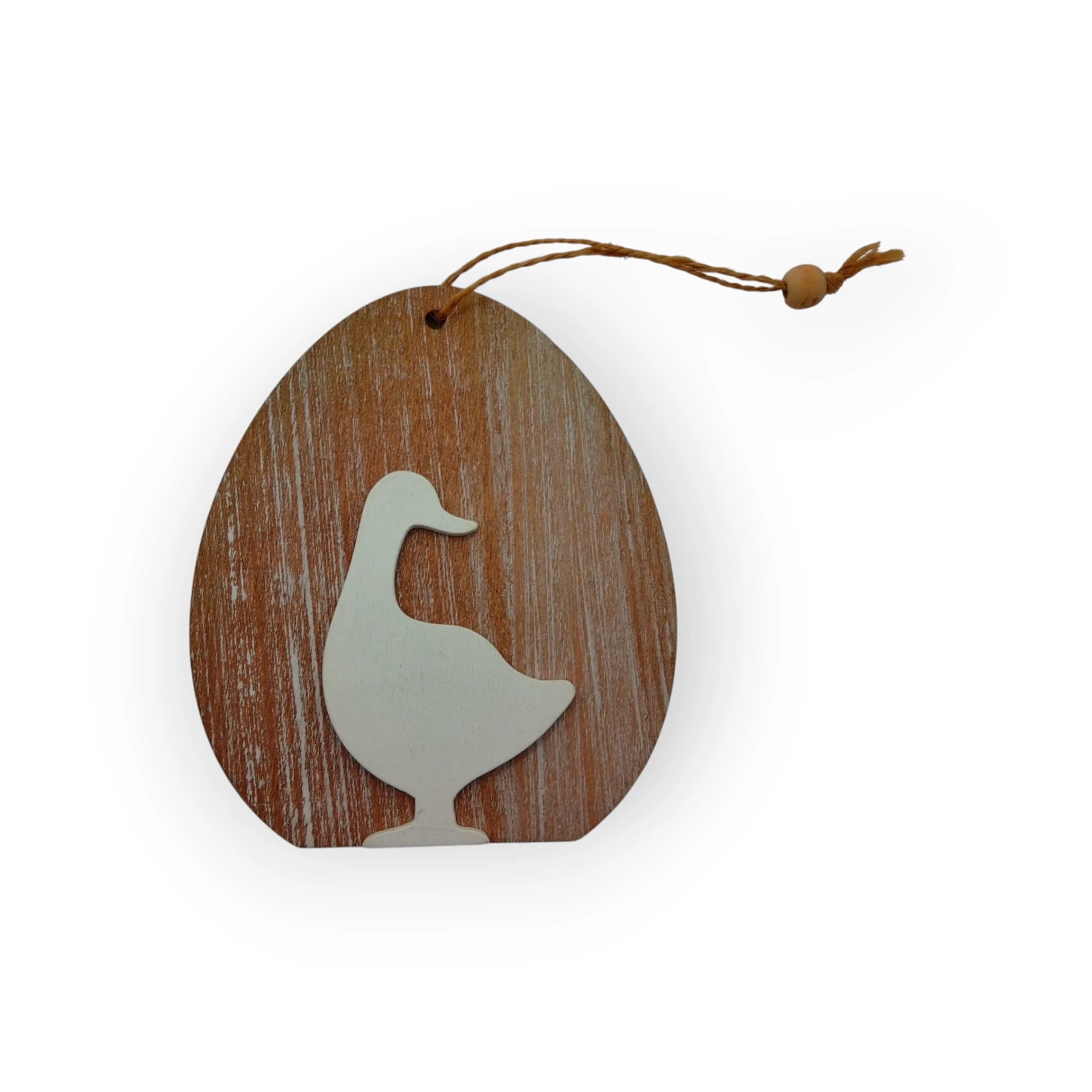 Wooden Duck on a string painted