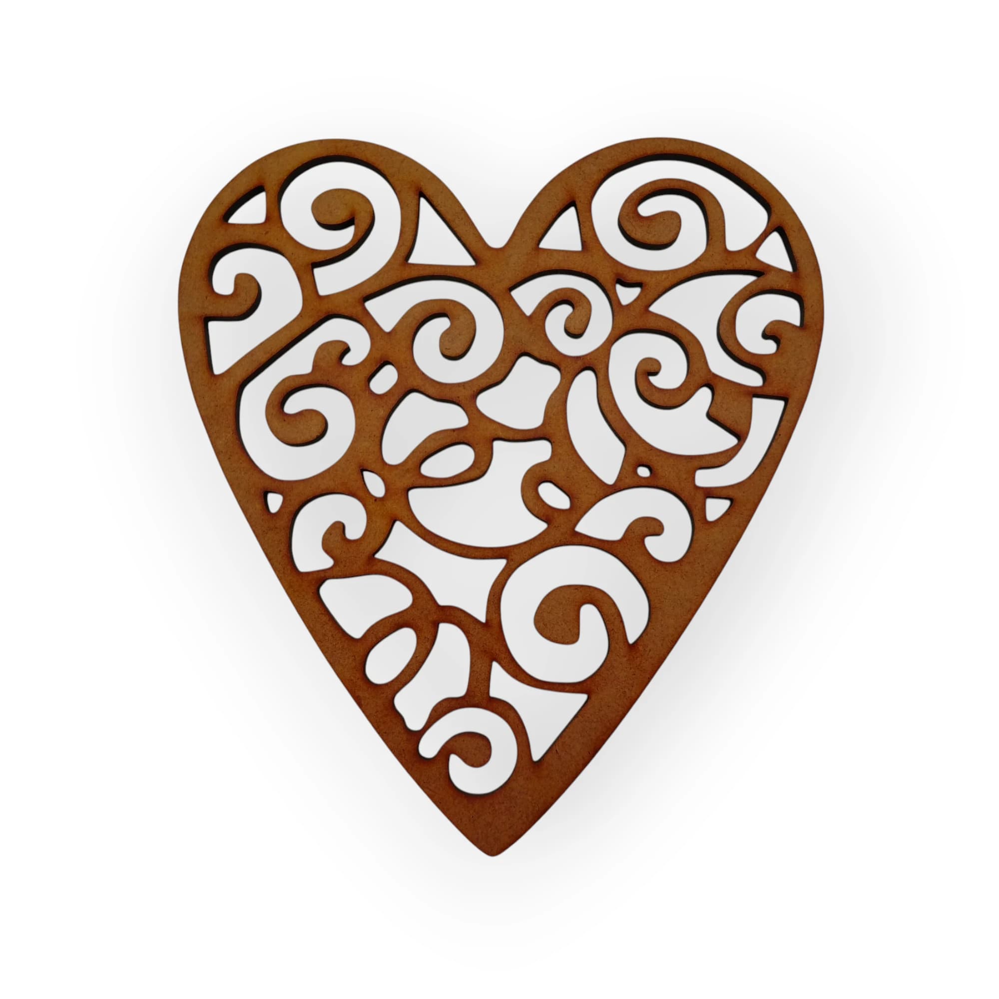Wooden Template Heart Decorative