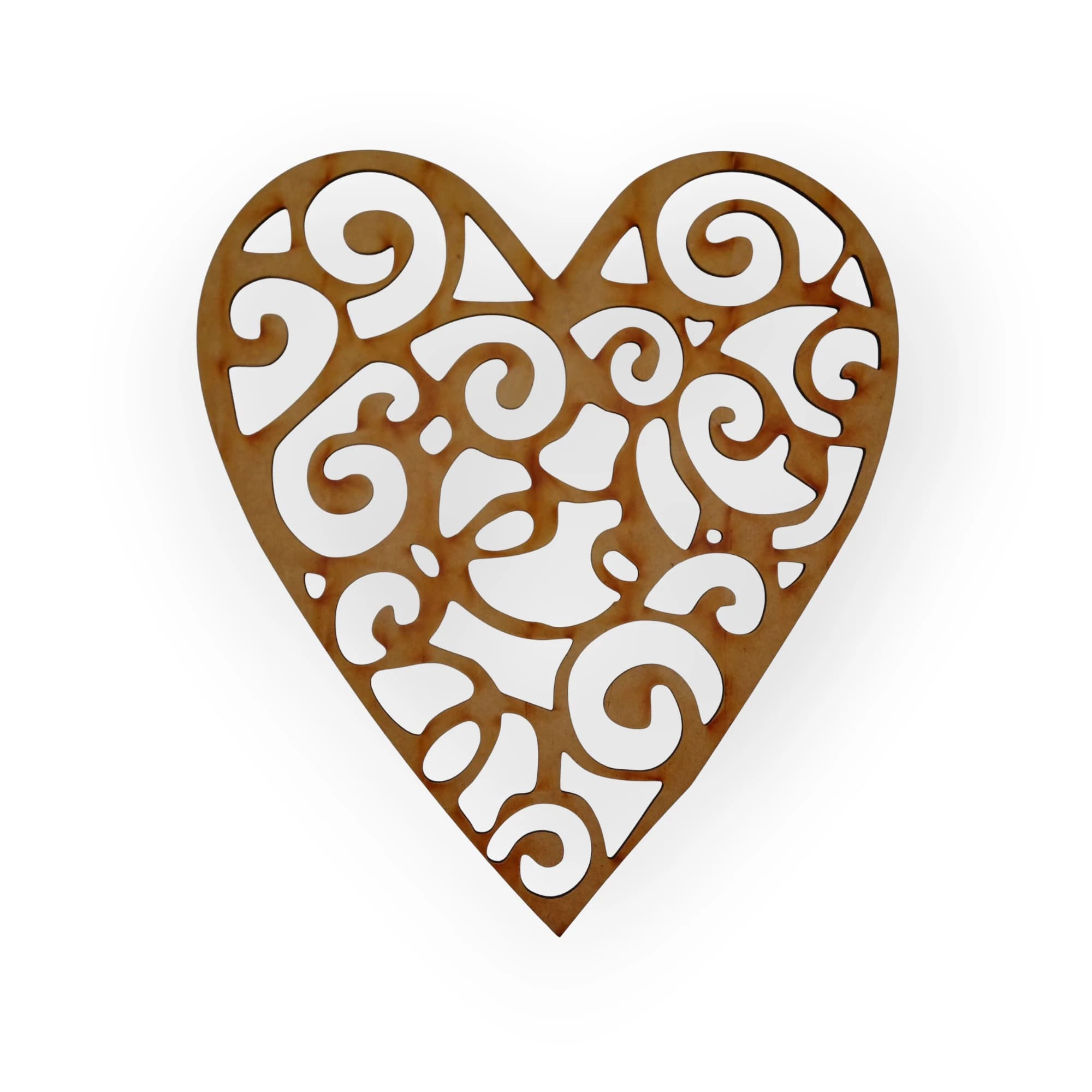 Wooden Template Decorative Heart