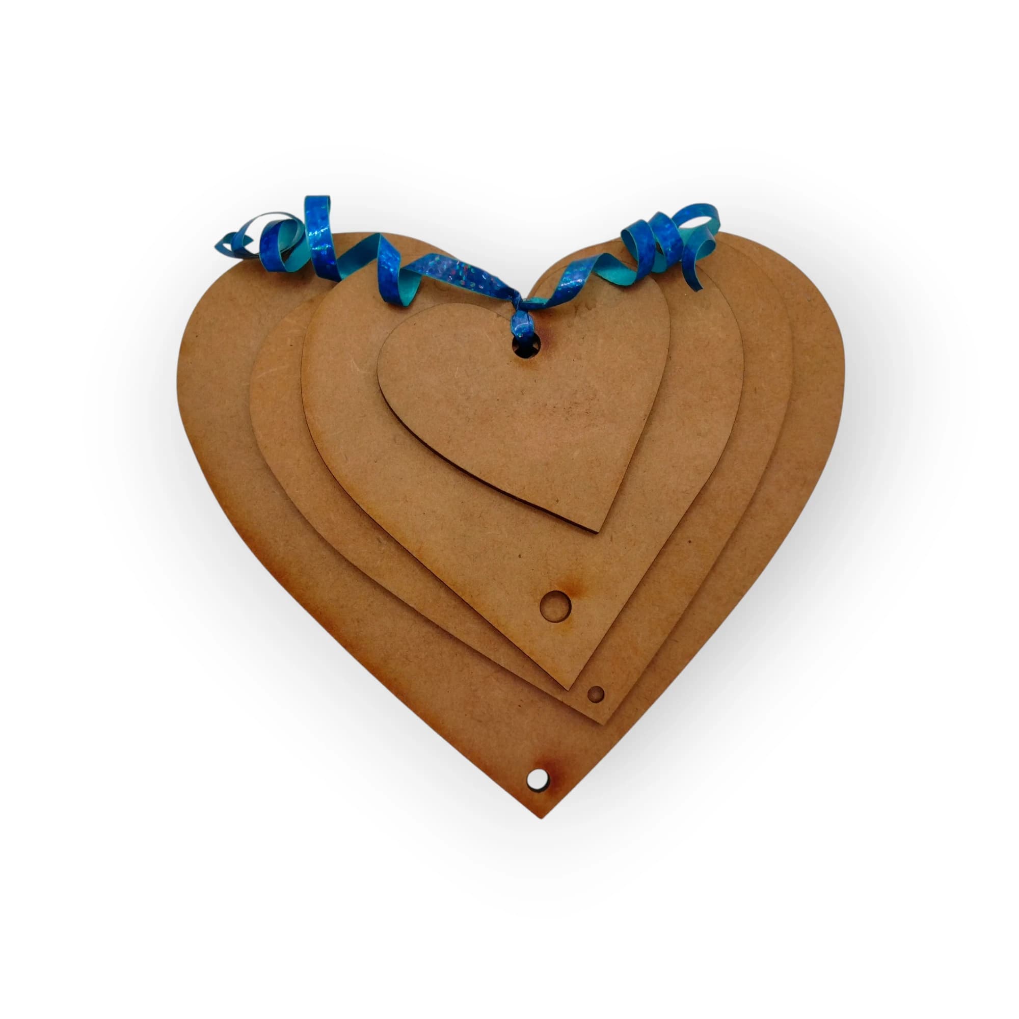 Wooden Template Hearts Four