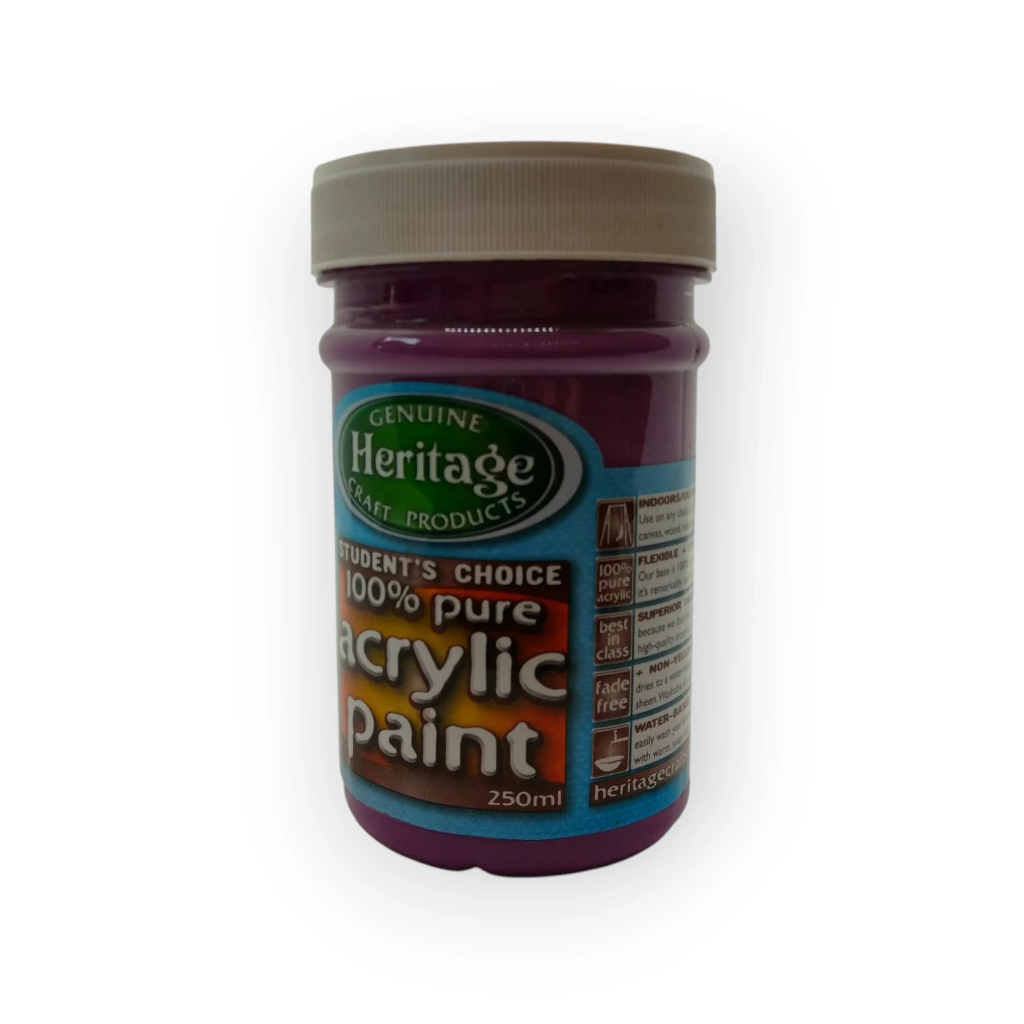 Heritage Acrylic Paint (Purple) 250ml