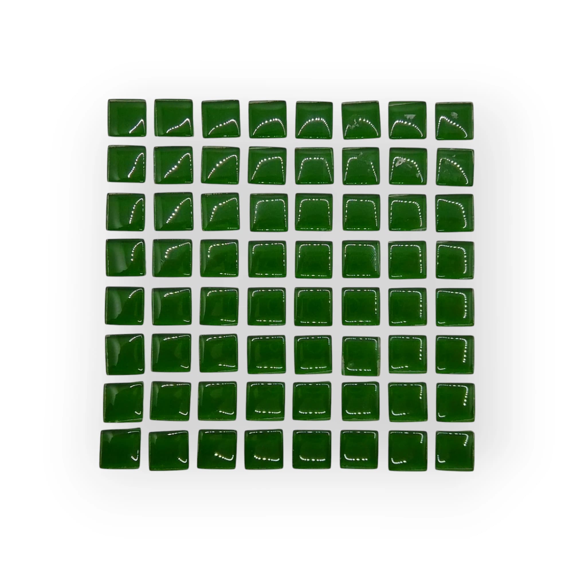 Sheet Of Extra Small Moss Green Mosaic Tiles