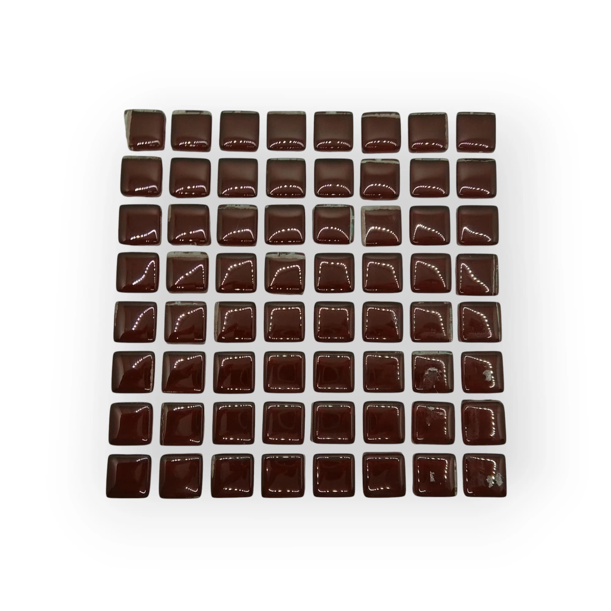 Sheet Of Extra Small Chocolate Brown Mosaic Tiles