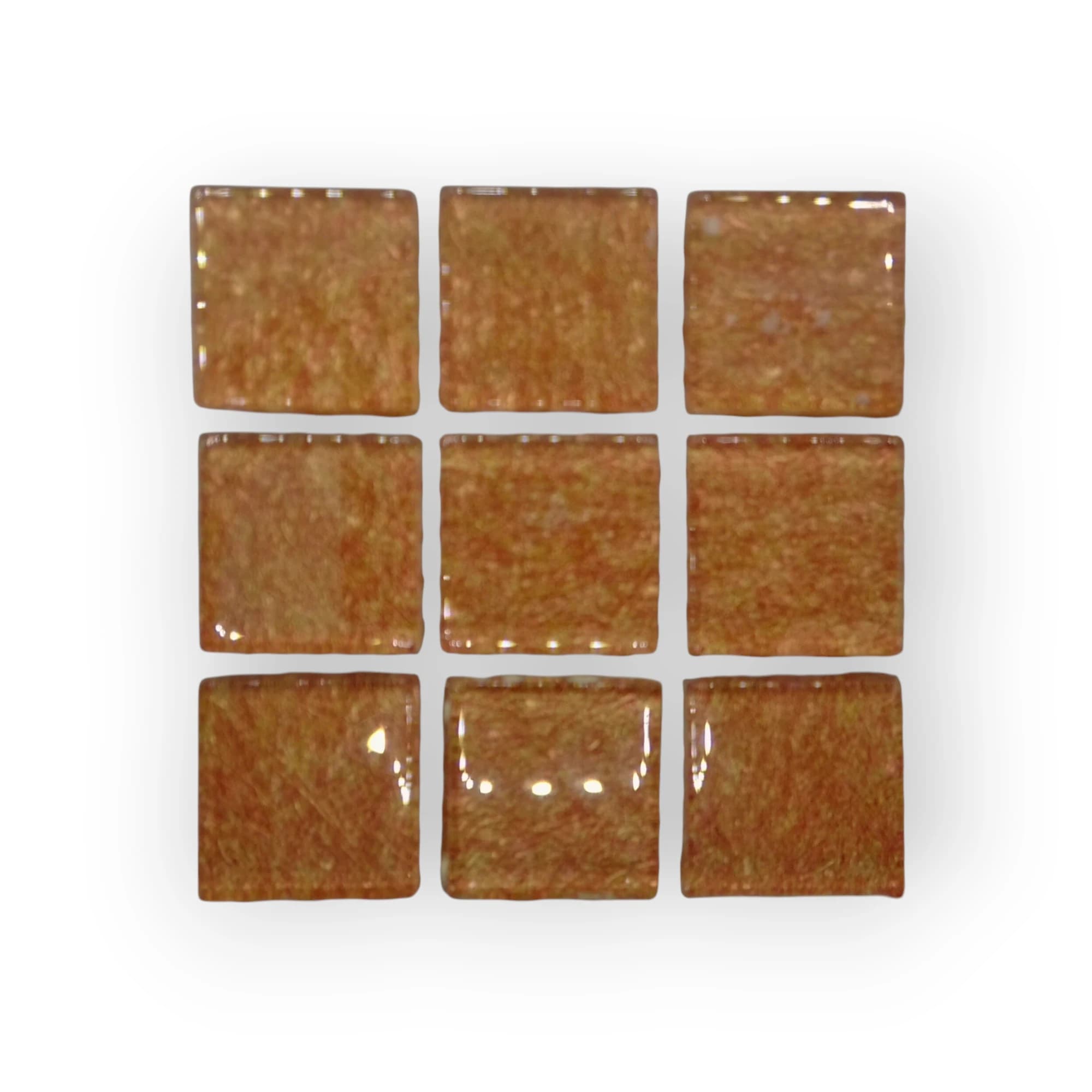 Sheet Of Medium Glitter Gold Mosaic Tiles
