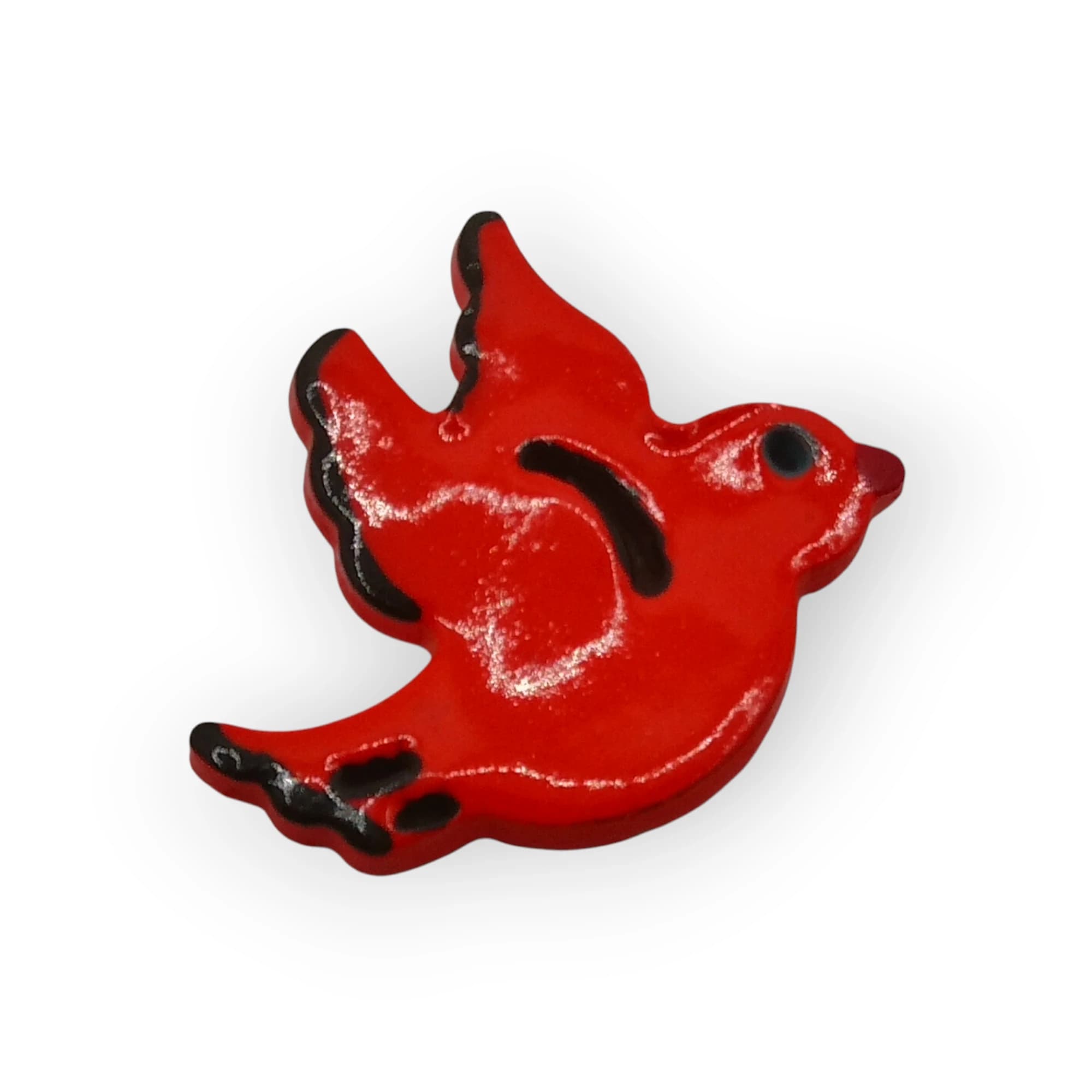 Ceramic Insert Flying Bird Orange