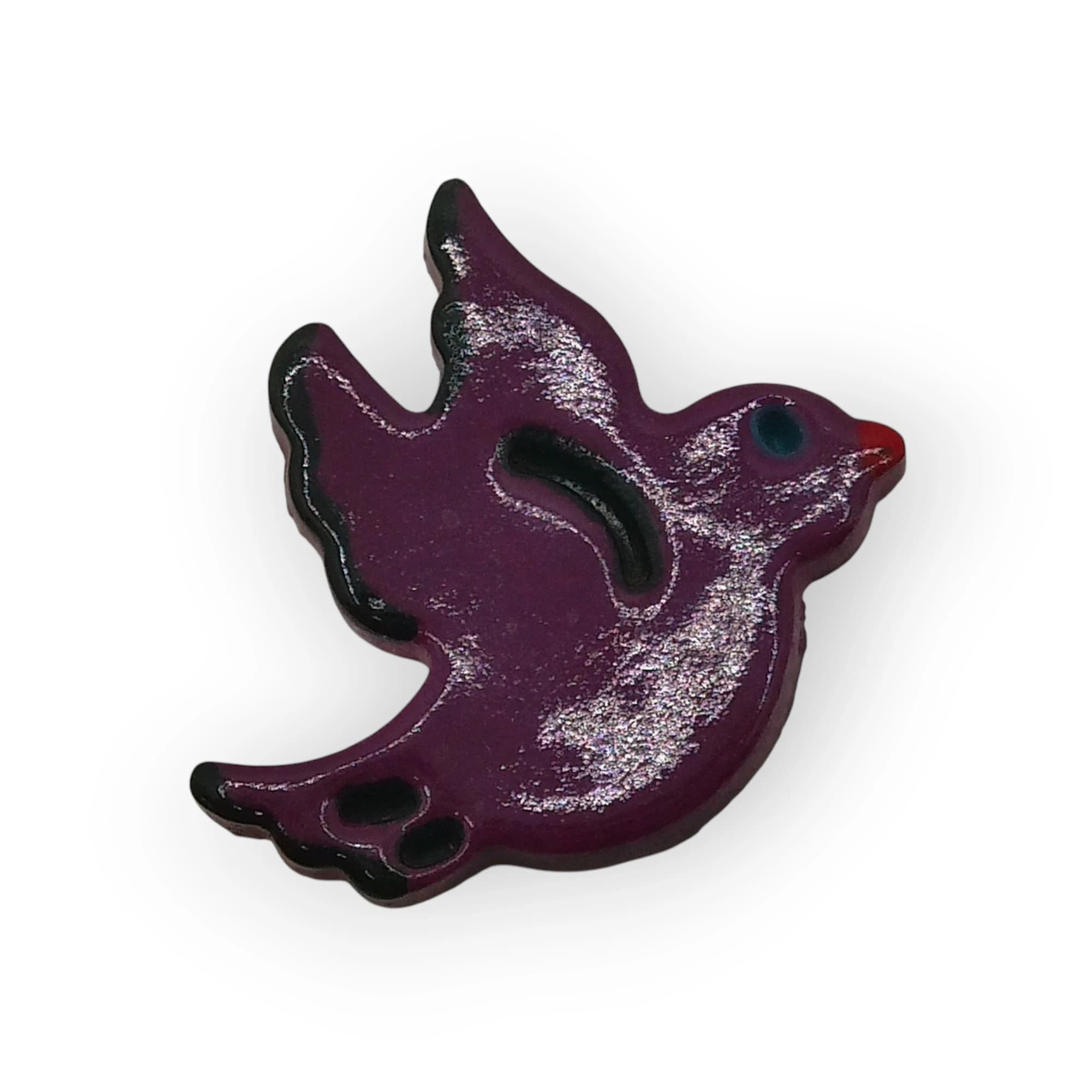 Ceramic Insert Flying Bird Purple