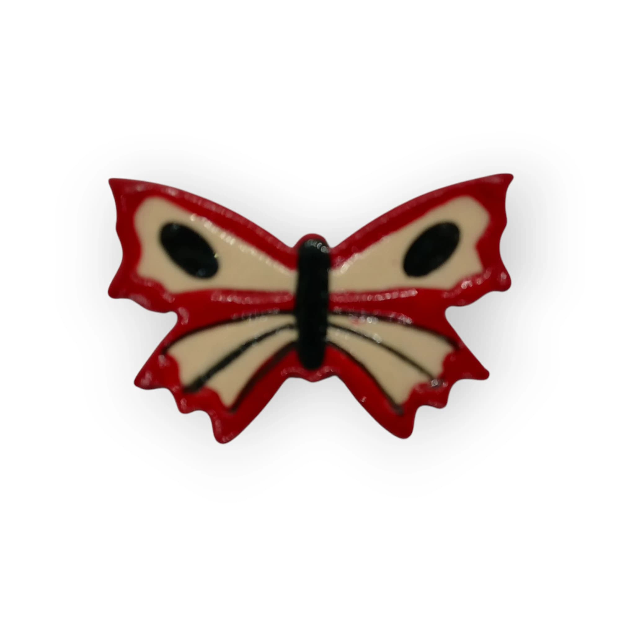 Ceramic Insert Butterfly Red