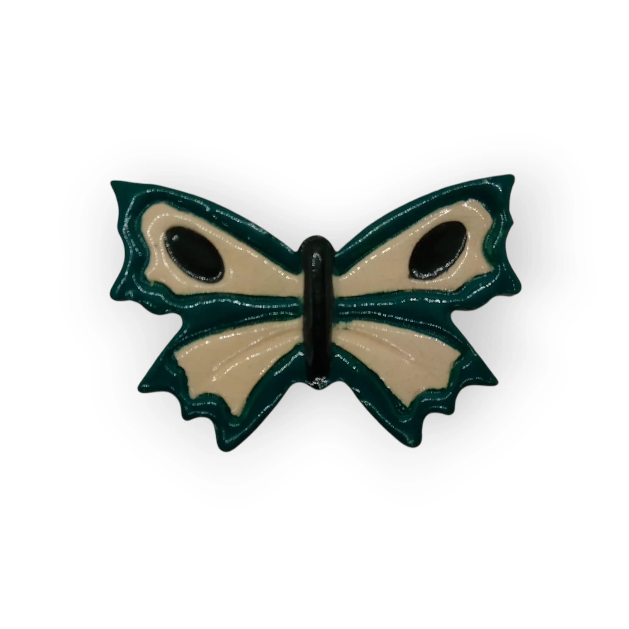 Ceramic Insert Butterfly Dark Green