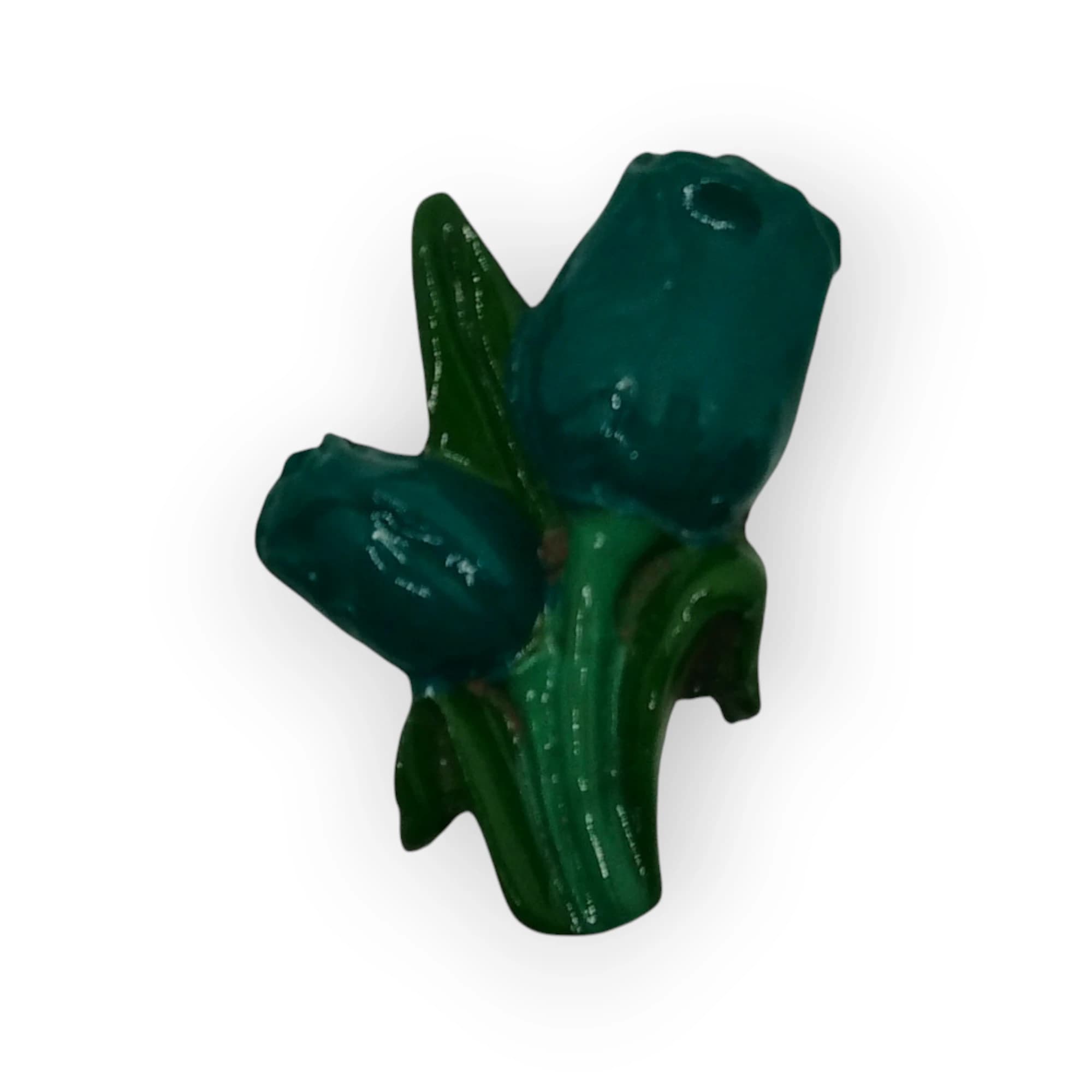 Ceramic Insert Rose Bud Teal
