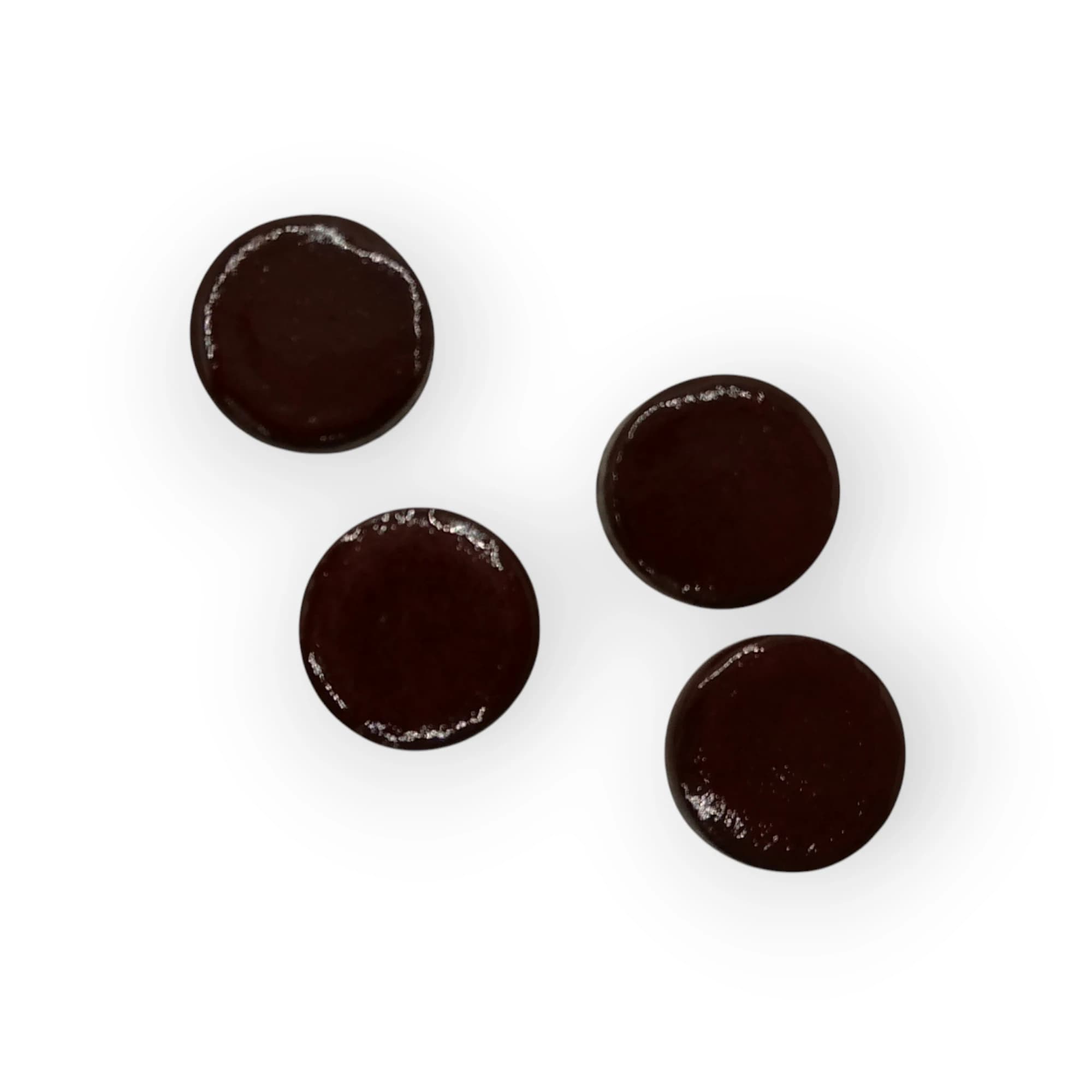 Ceramic Insert Button Dark Brown