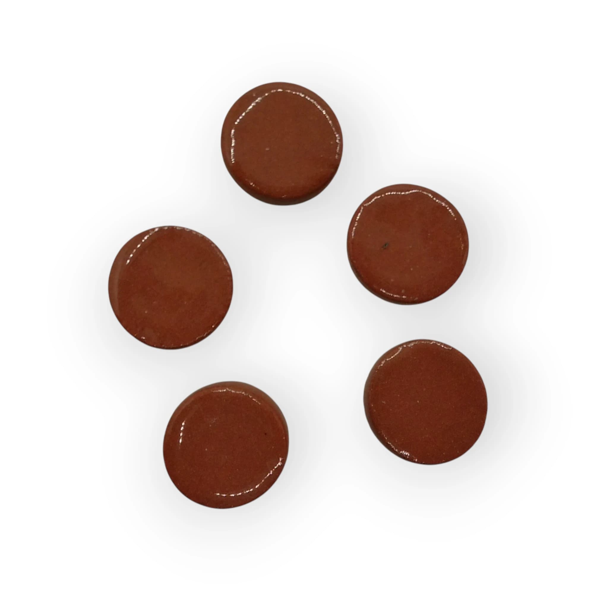 Ceramic Insert Button Light Brown