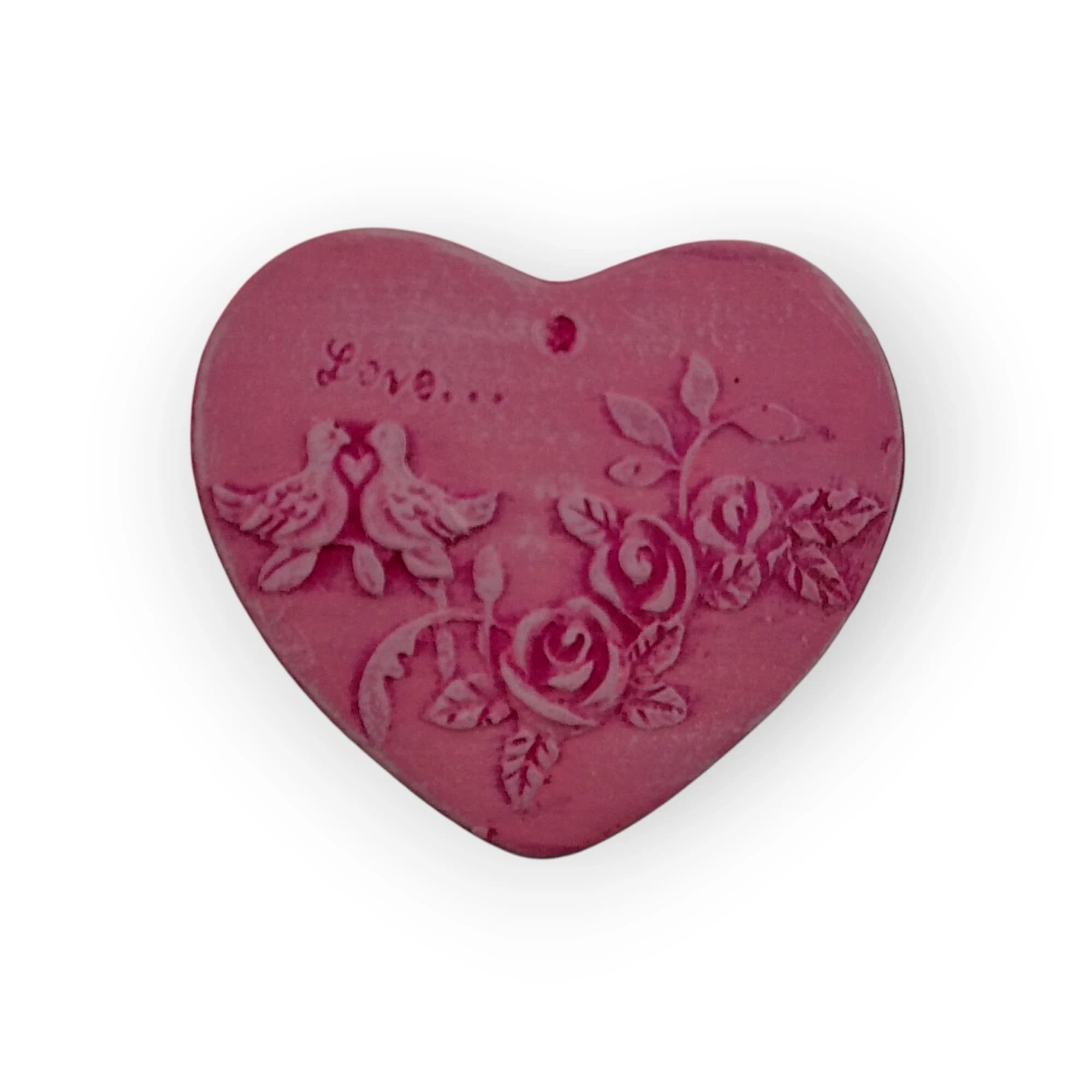 Heart With Dove And Flowers