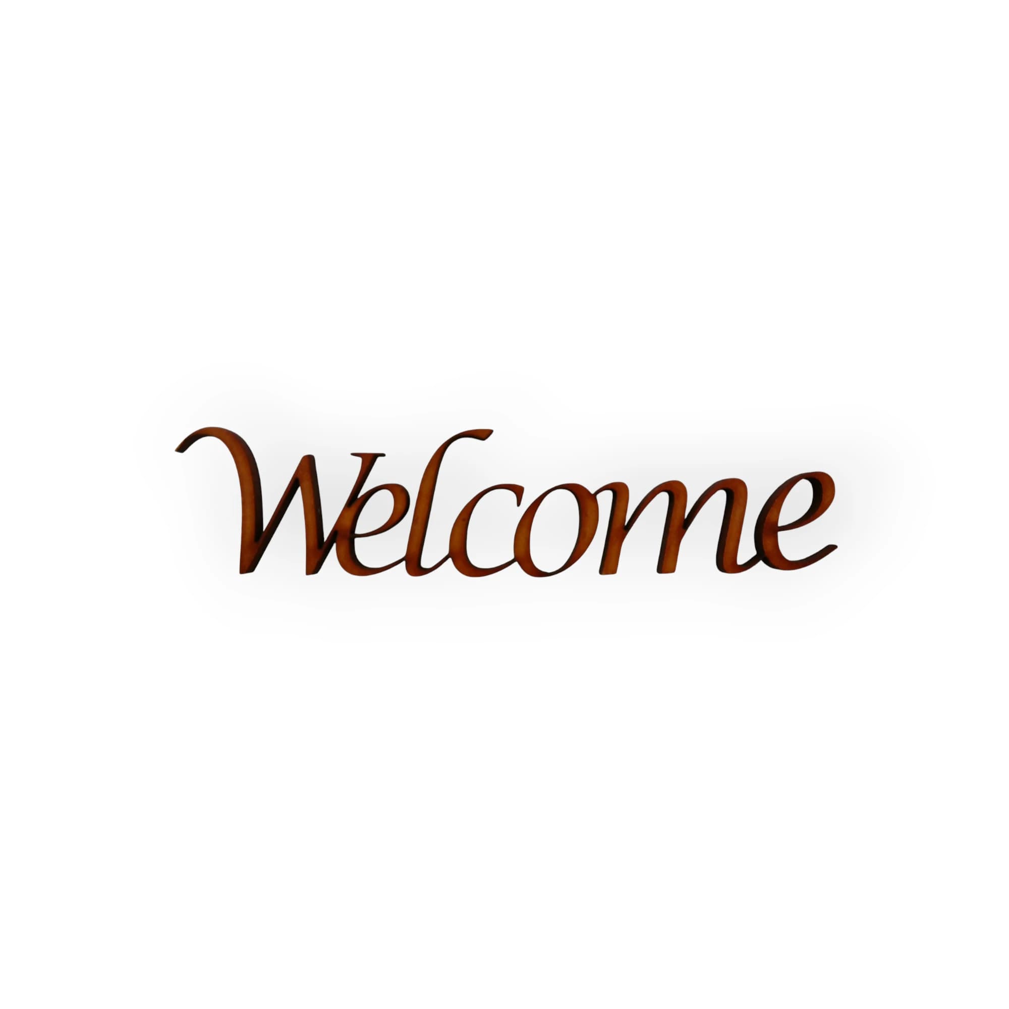 Wood Blank Word Welcome