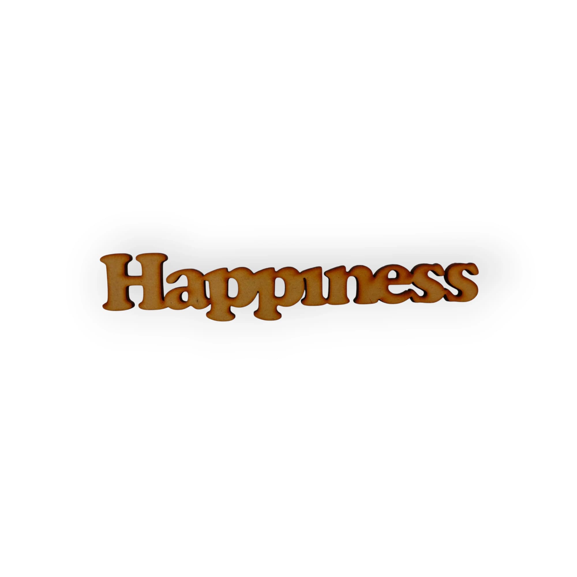 Wood Blank Word Happiness