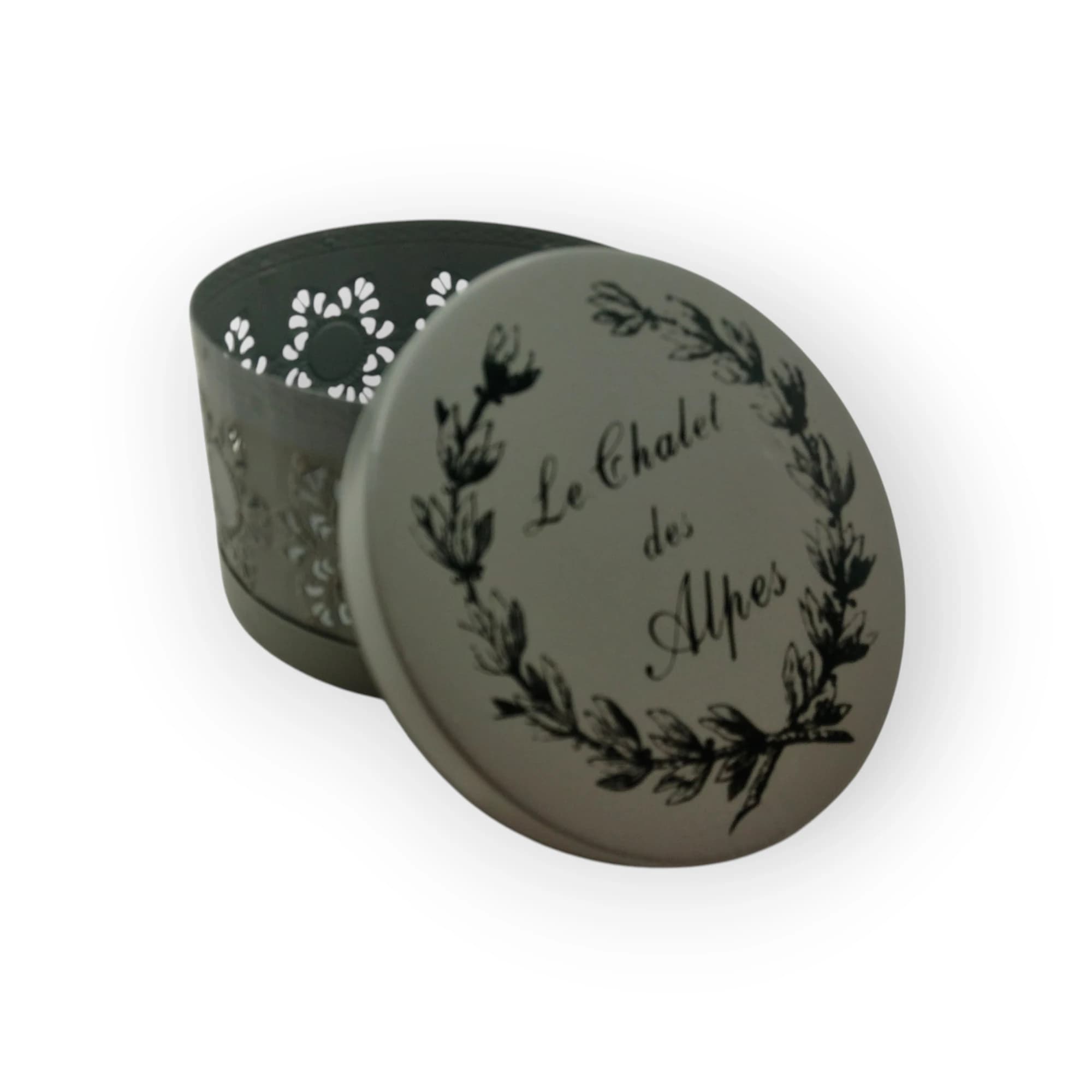 Grey Potpourri Tin With Design