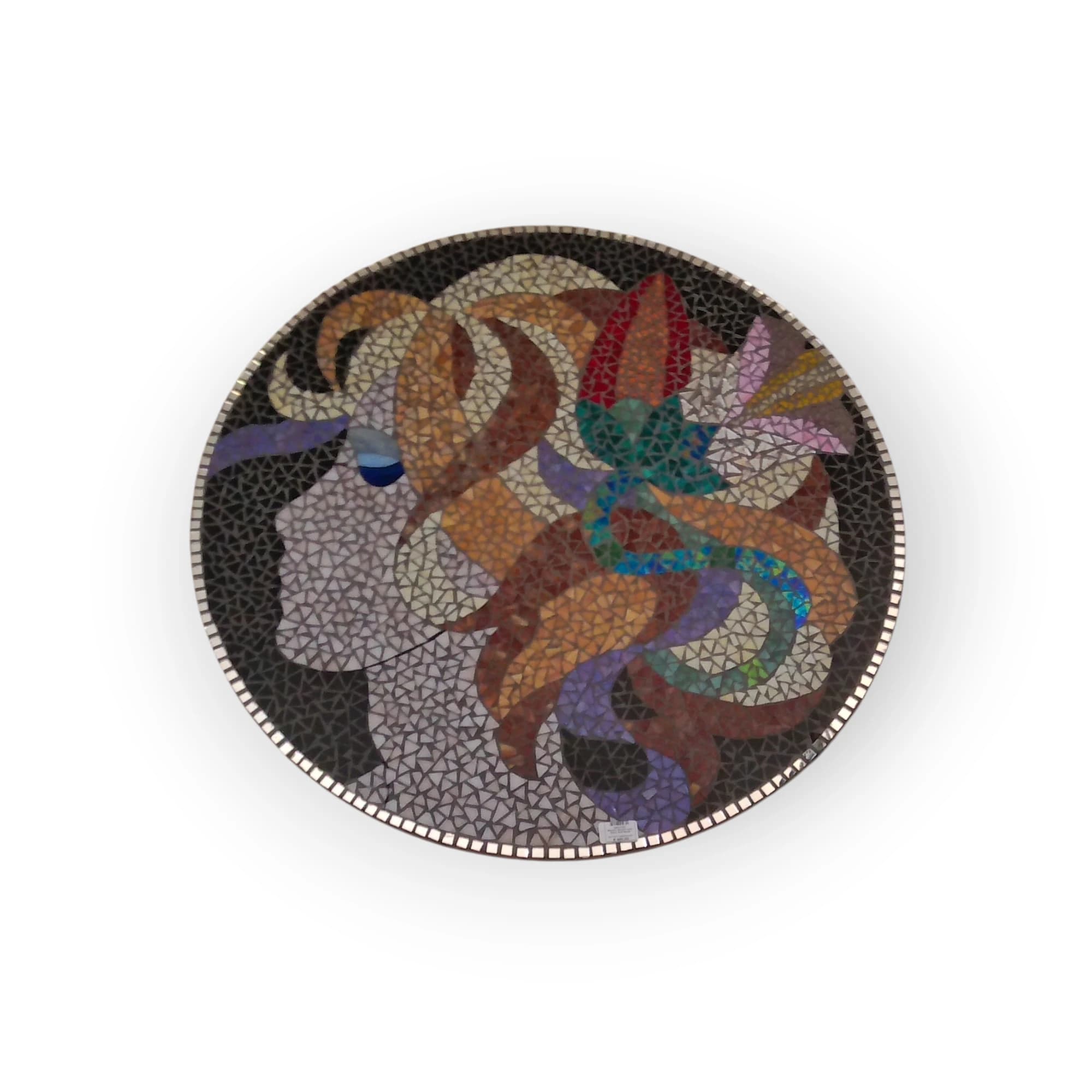 Mosaic Round Lady Face And Head