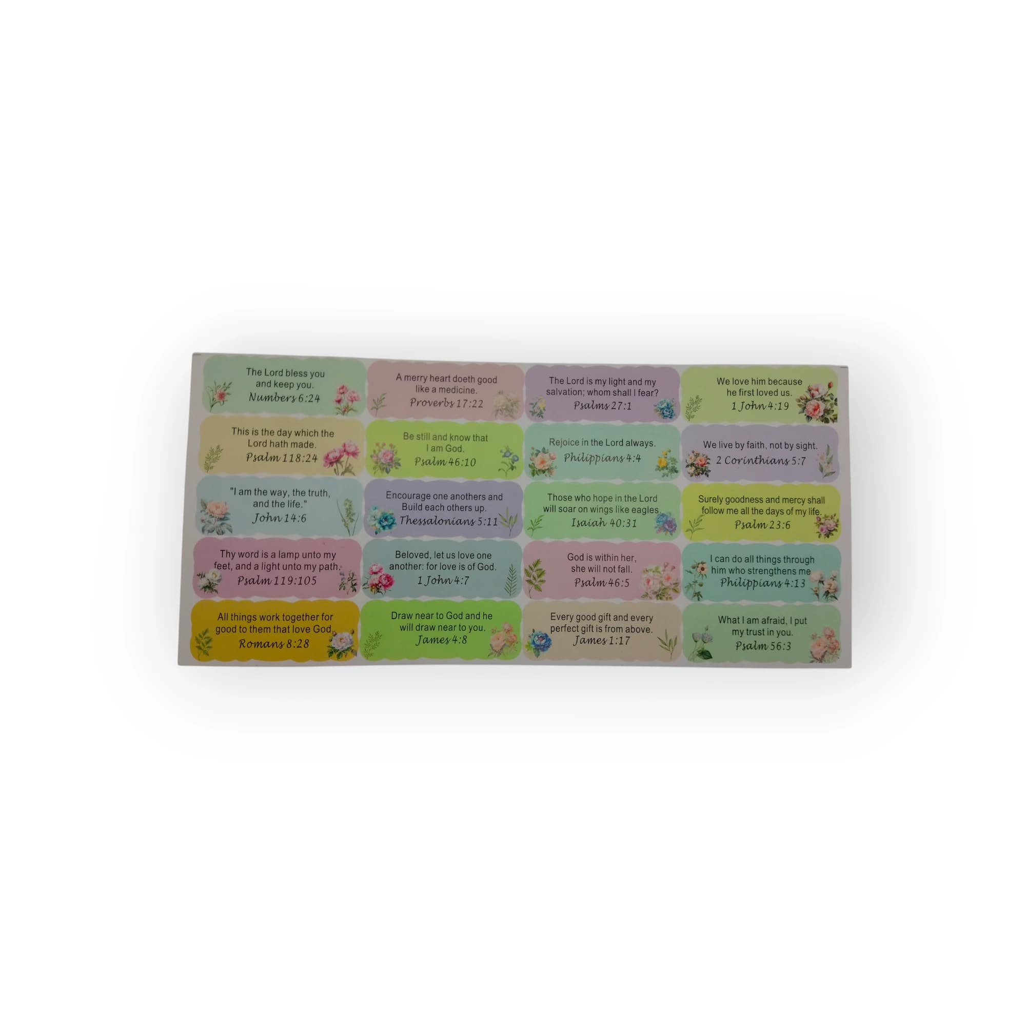 Stickers Flower Bible Verse