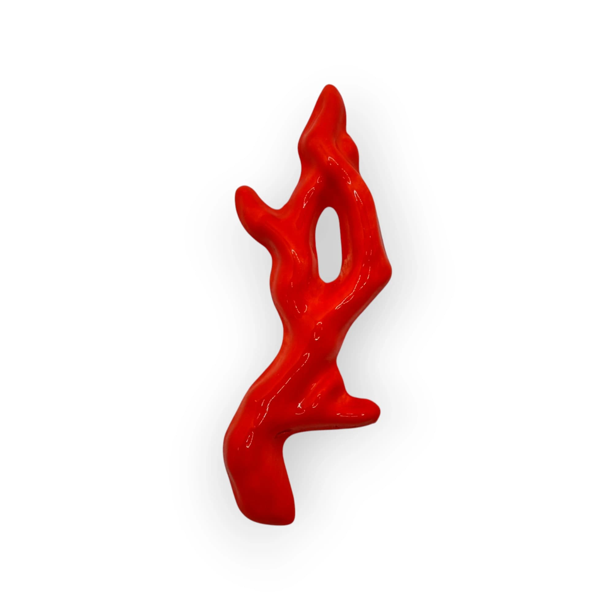 Glazed Ceramic Coral Orange