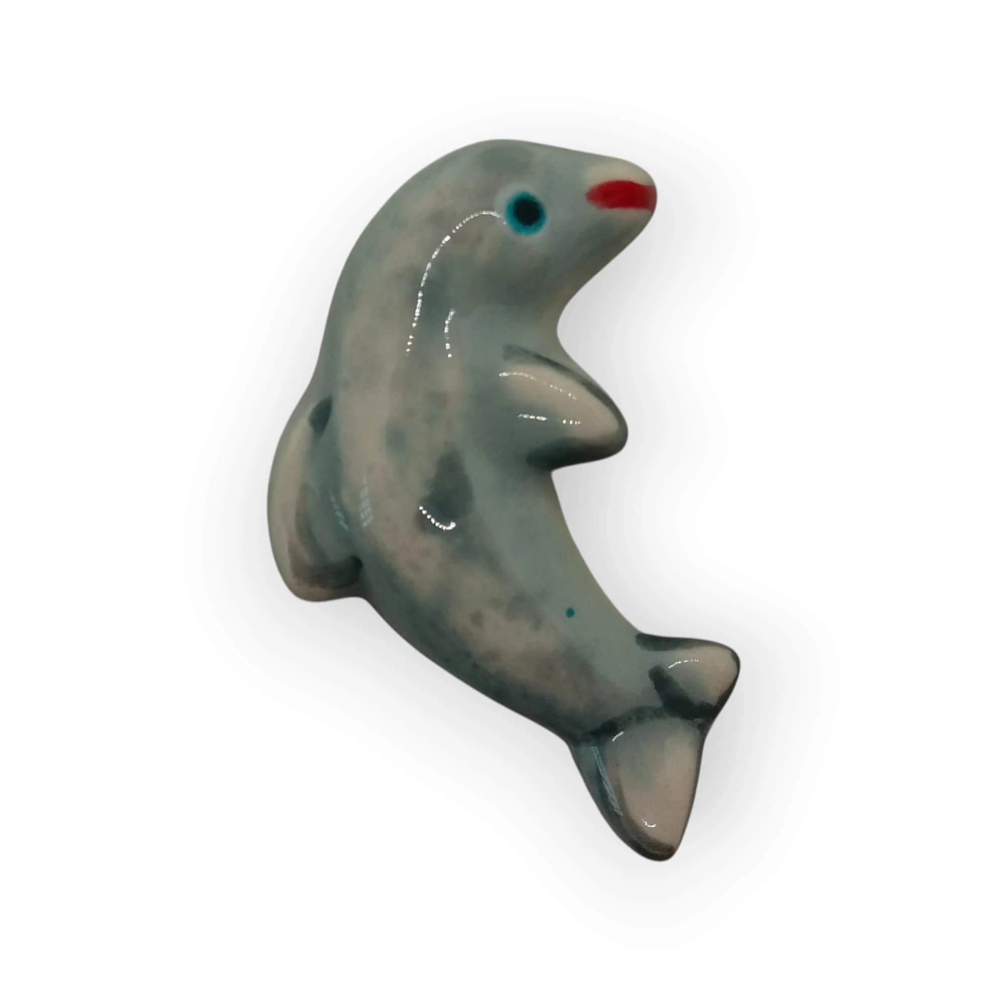 Glazed Ceramic Dolphin Grey