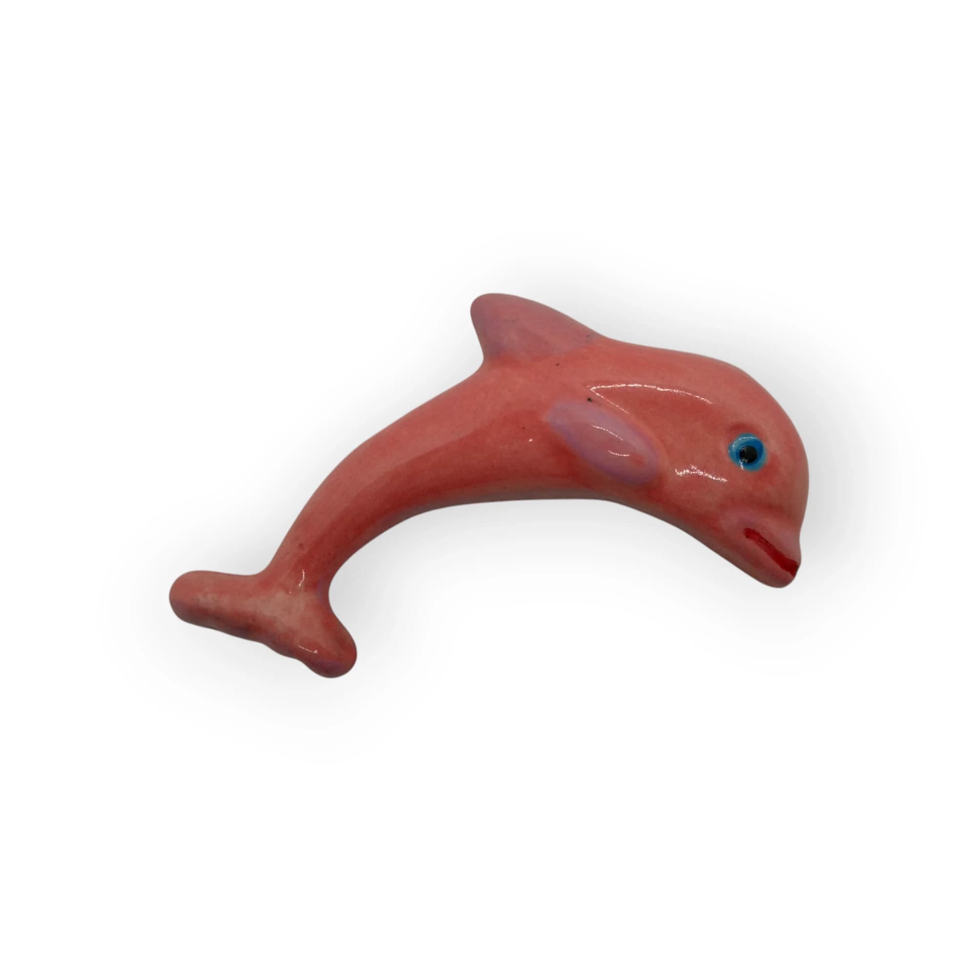 Glazed Ceramic Dolphin Pink