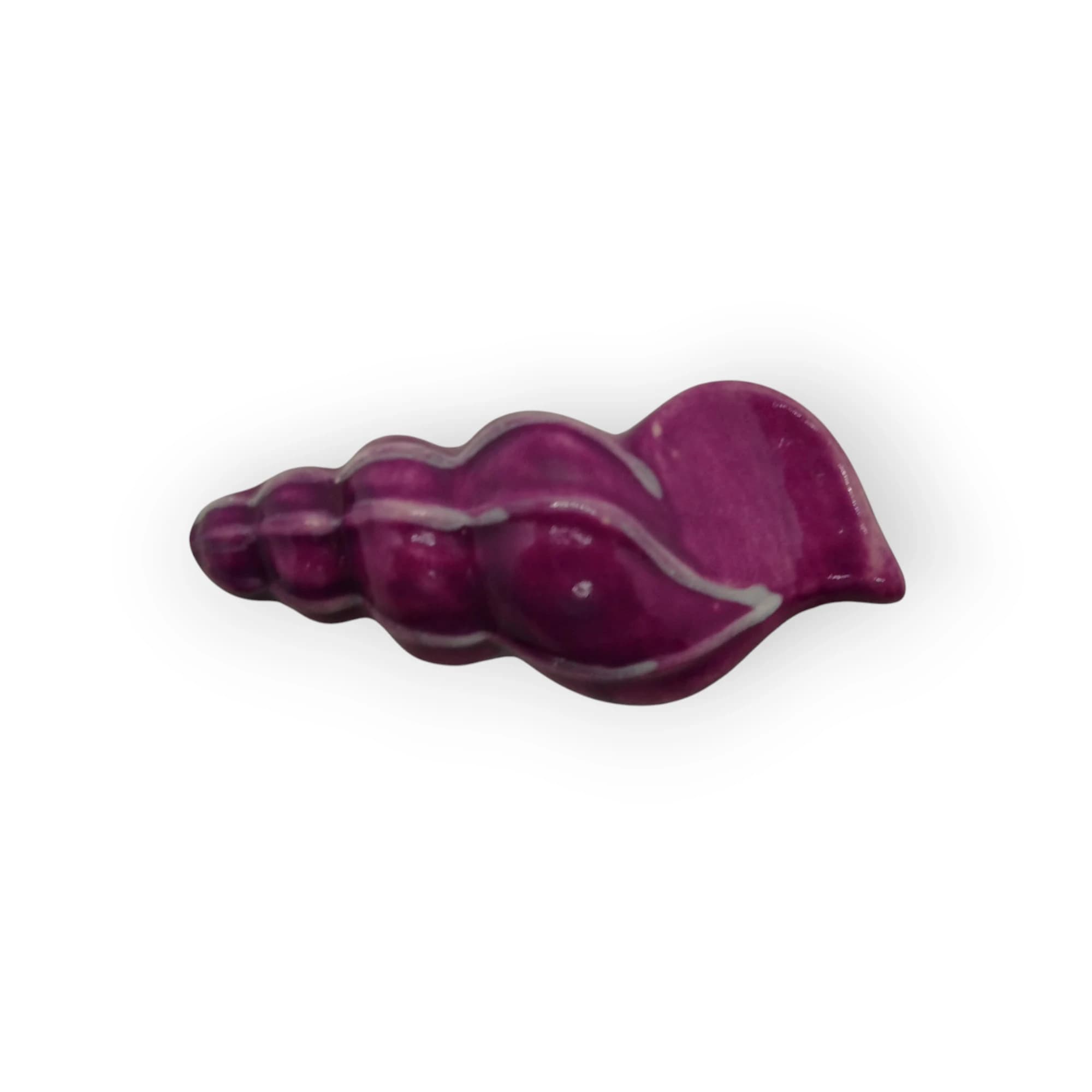 Glazed Ceramic Drill Shell Light Purple