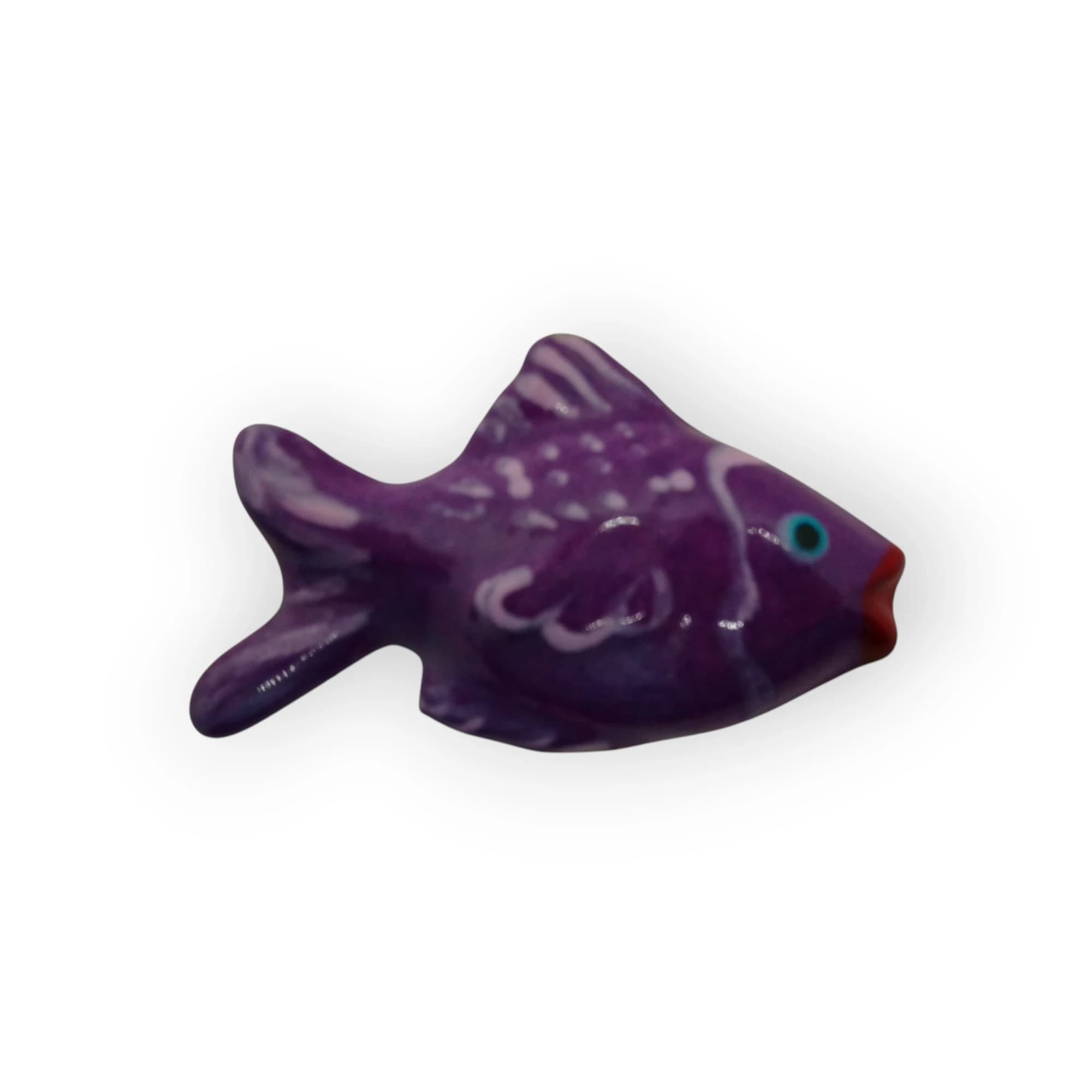 Glazed Ceramic Fish Purple