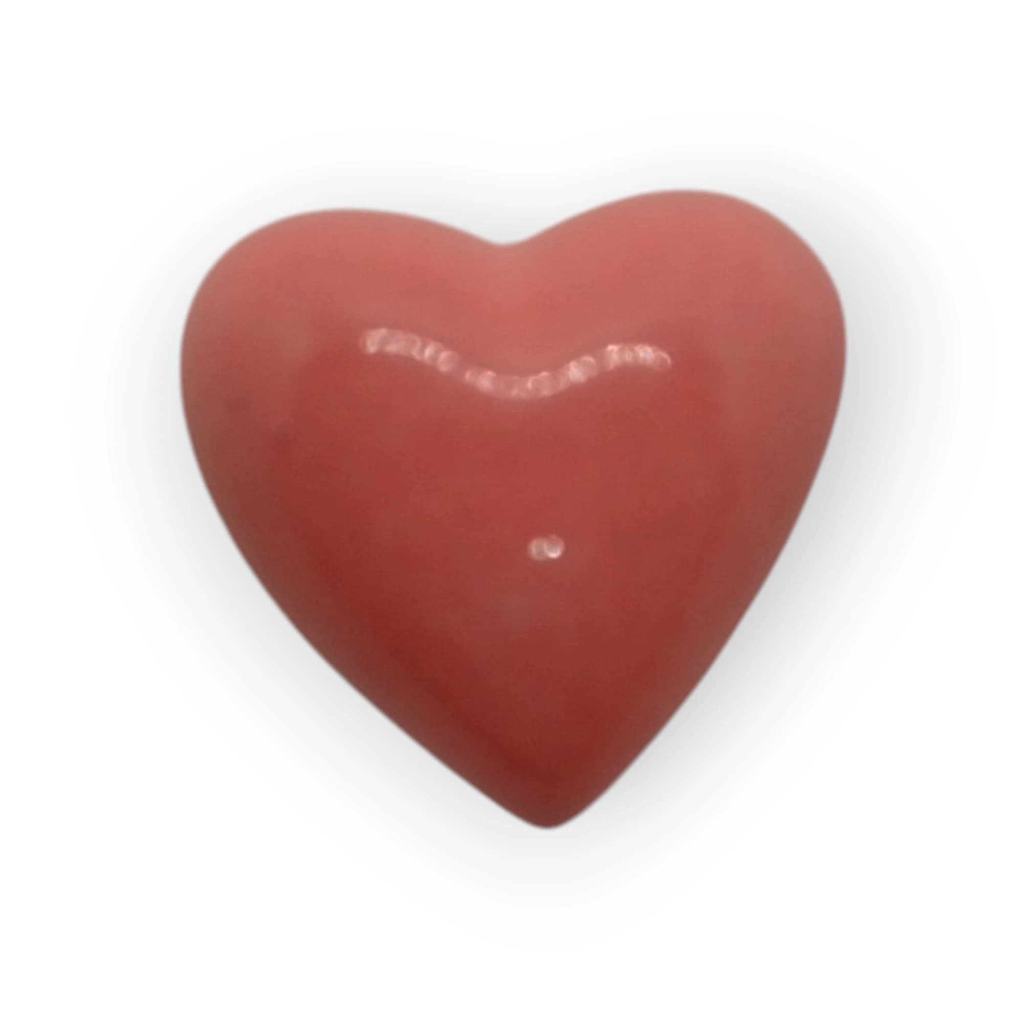 Glazed Ceramic Heart Pink