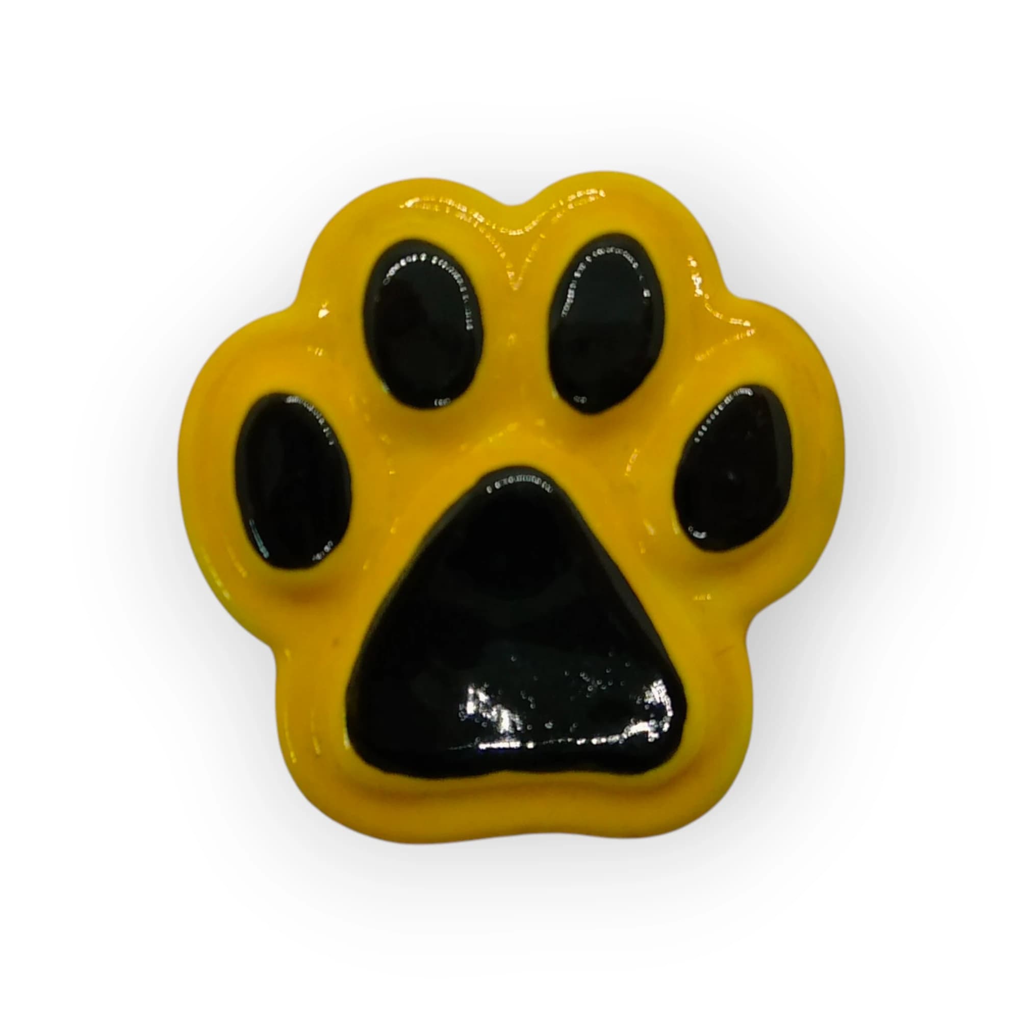 Glazed Ceramic Paw Yellow