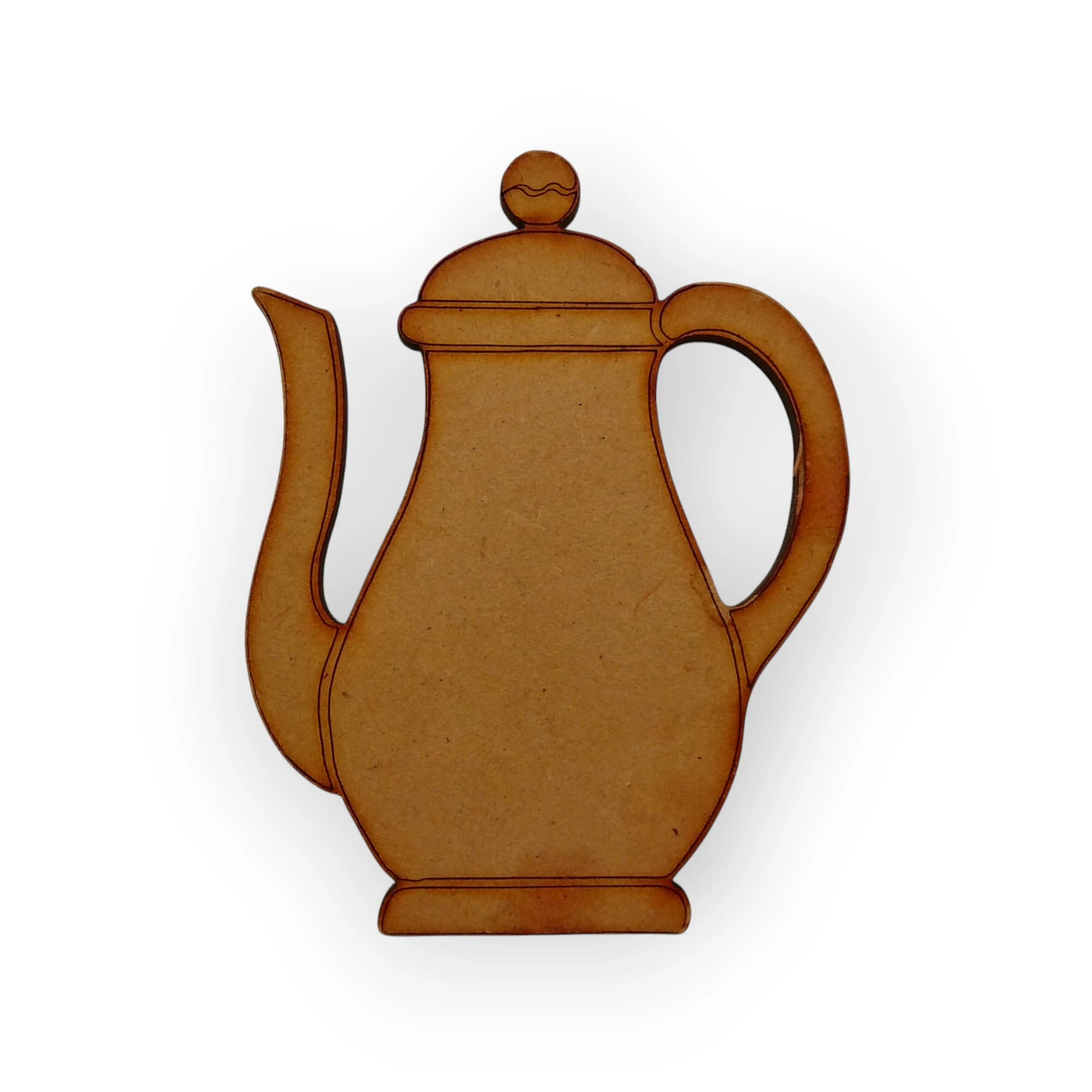 Wood Blank Template Coffee Pot