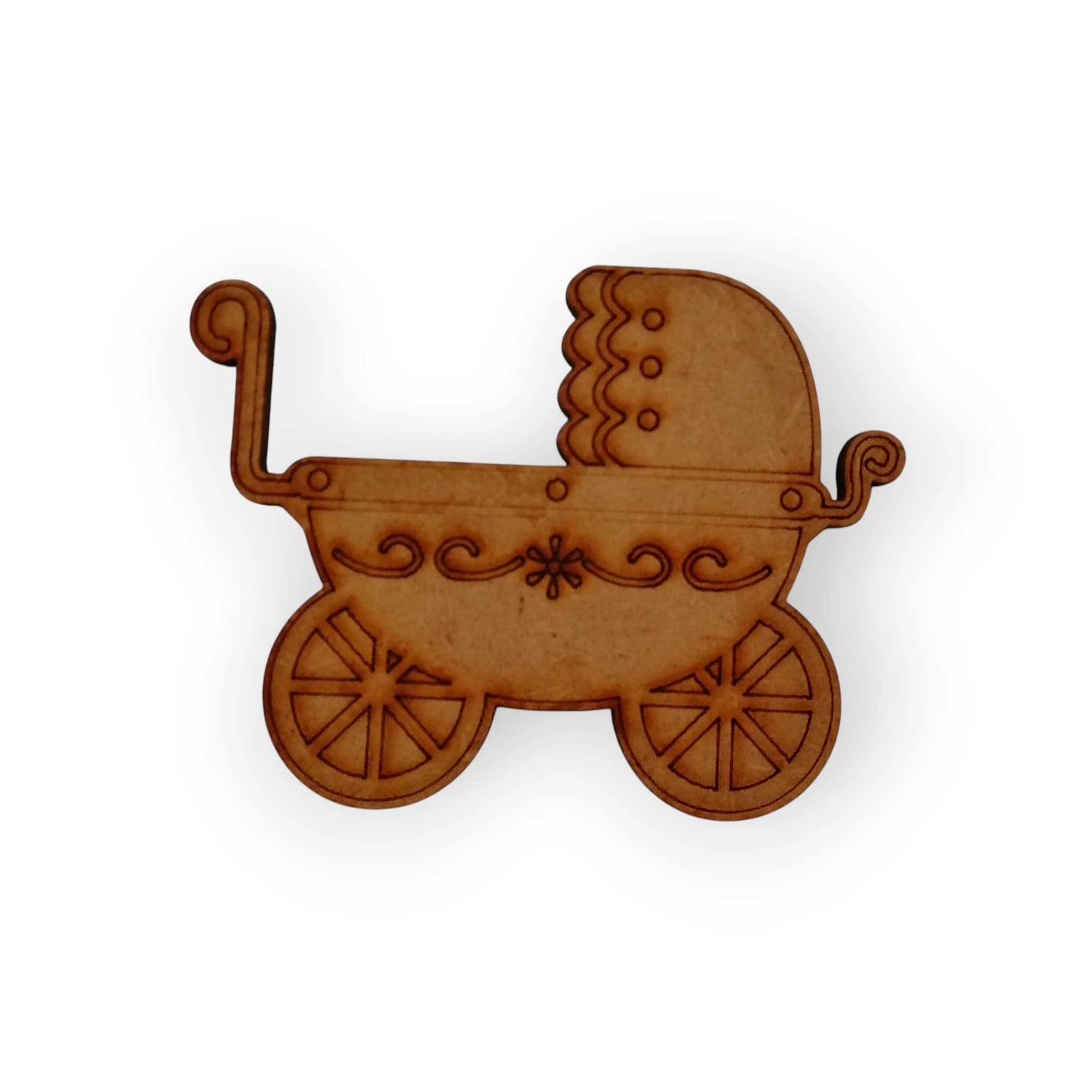 Wood Blank Template Pram With Design