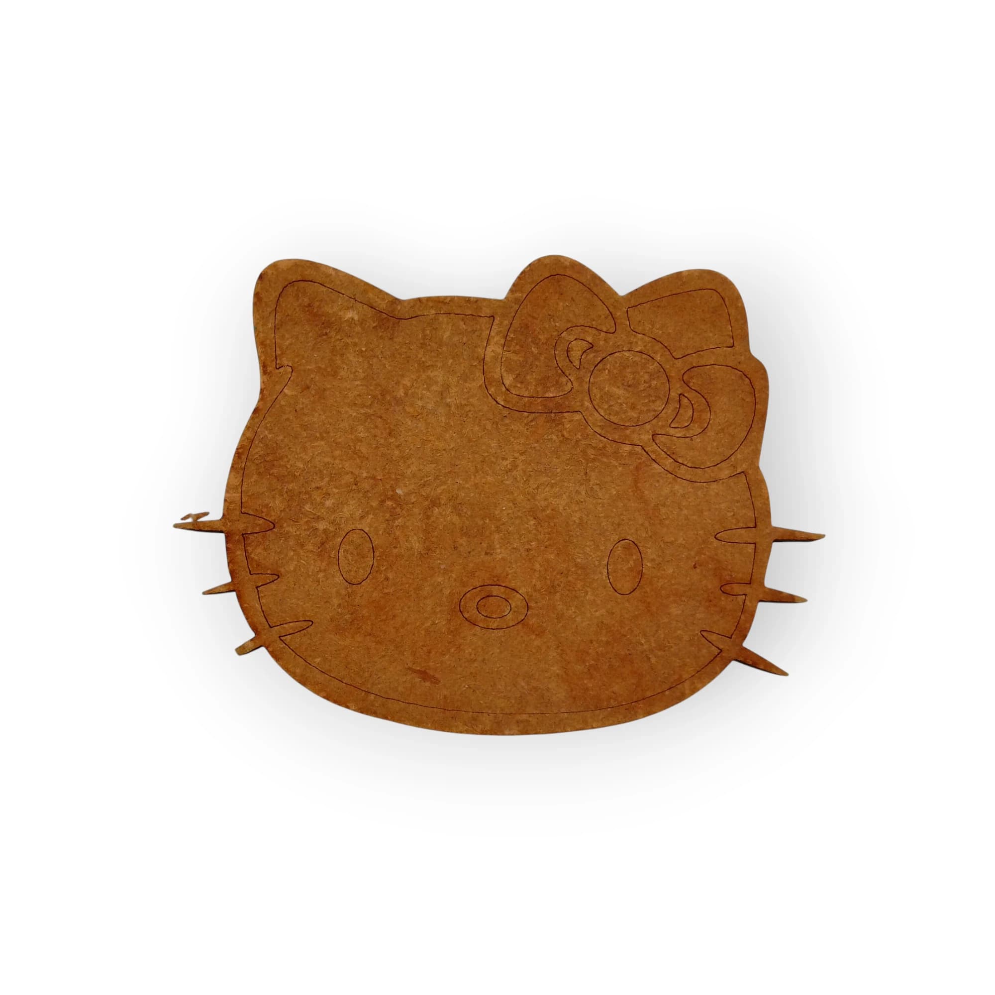 Wood Blank Template Cat Face