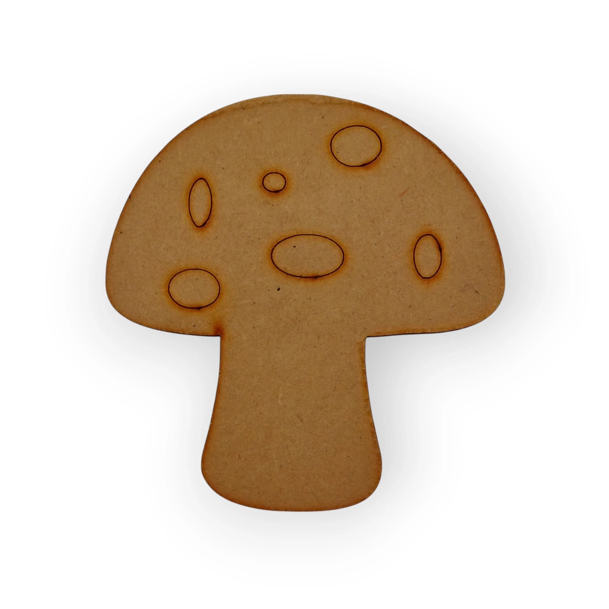 Wood Blank Template Mushroom With Design