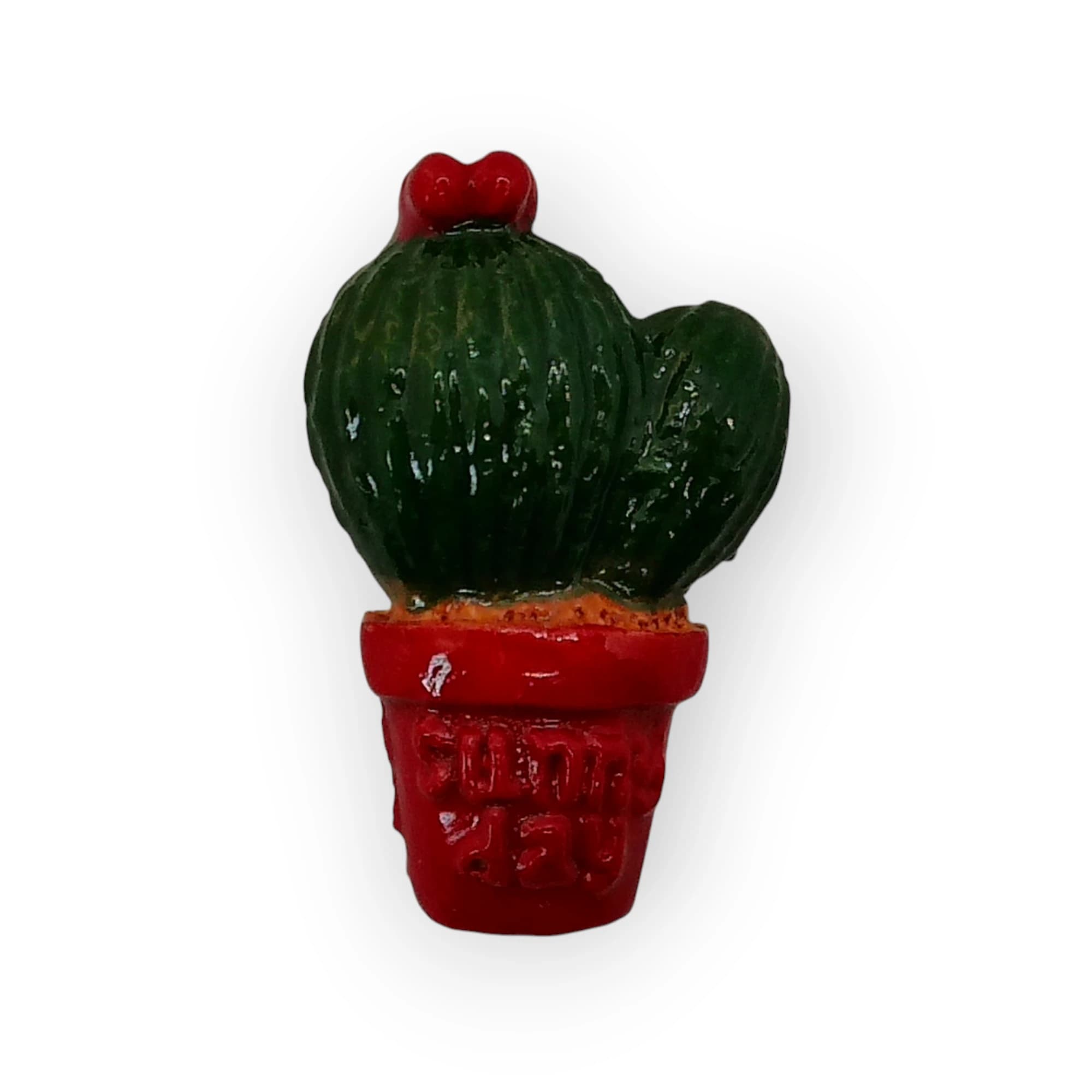Flower Pot Glazed Red