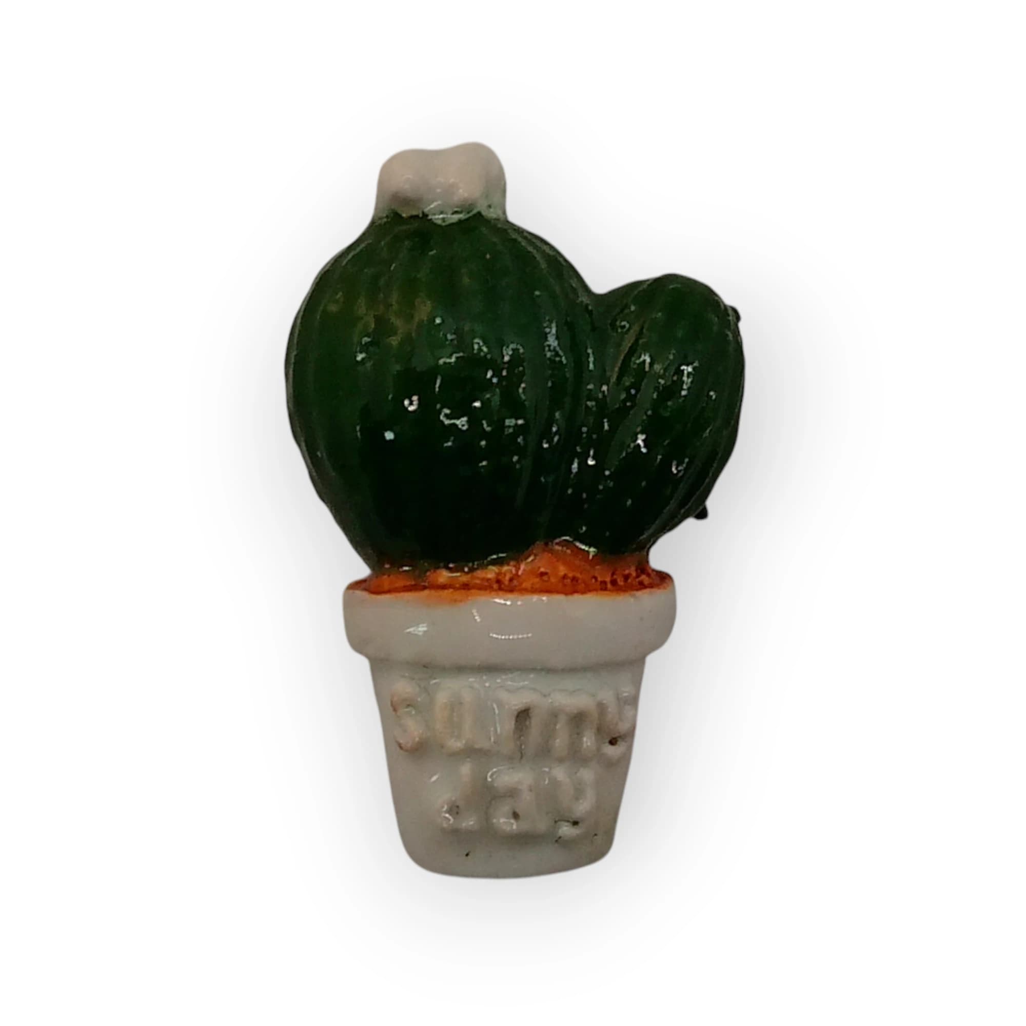 Flower Pot Glazed White