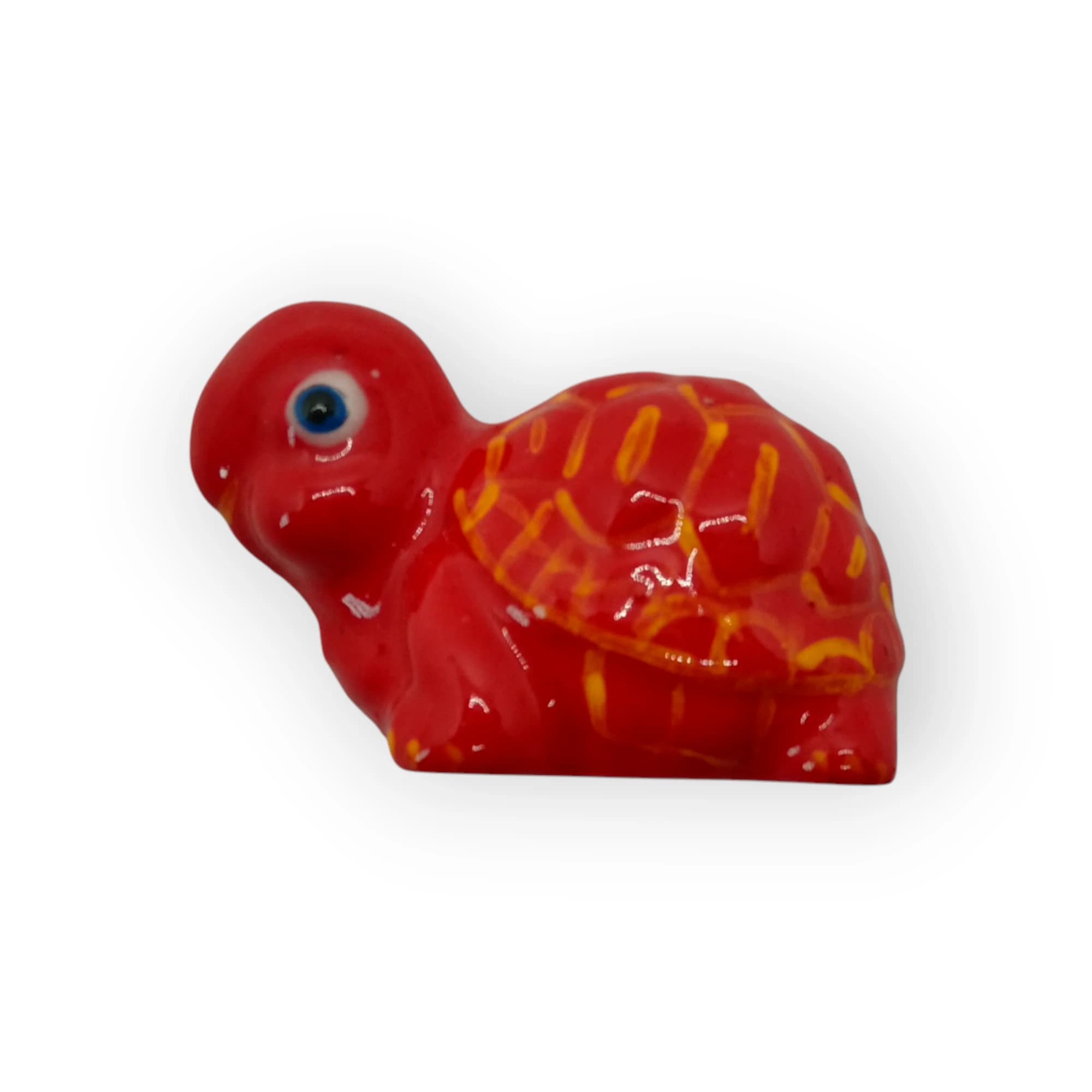 Glazed Ceramic Tortoise Red