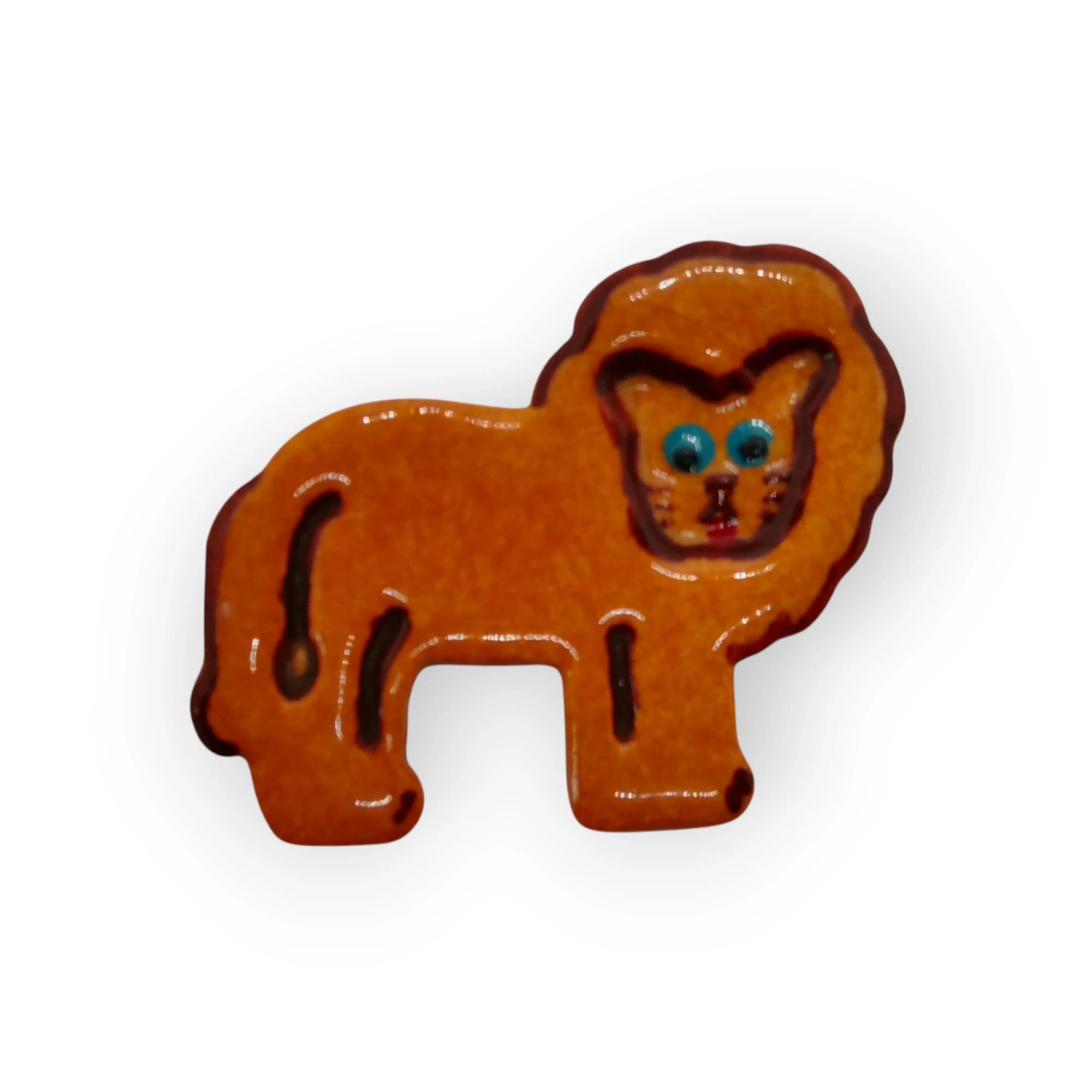 Glazed Ceramic Lion Gold