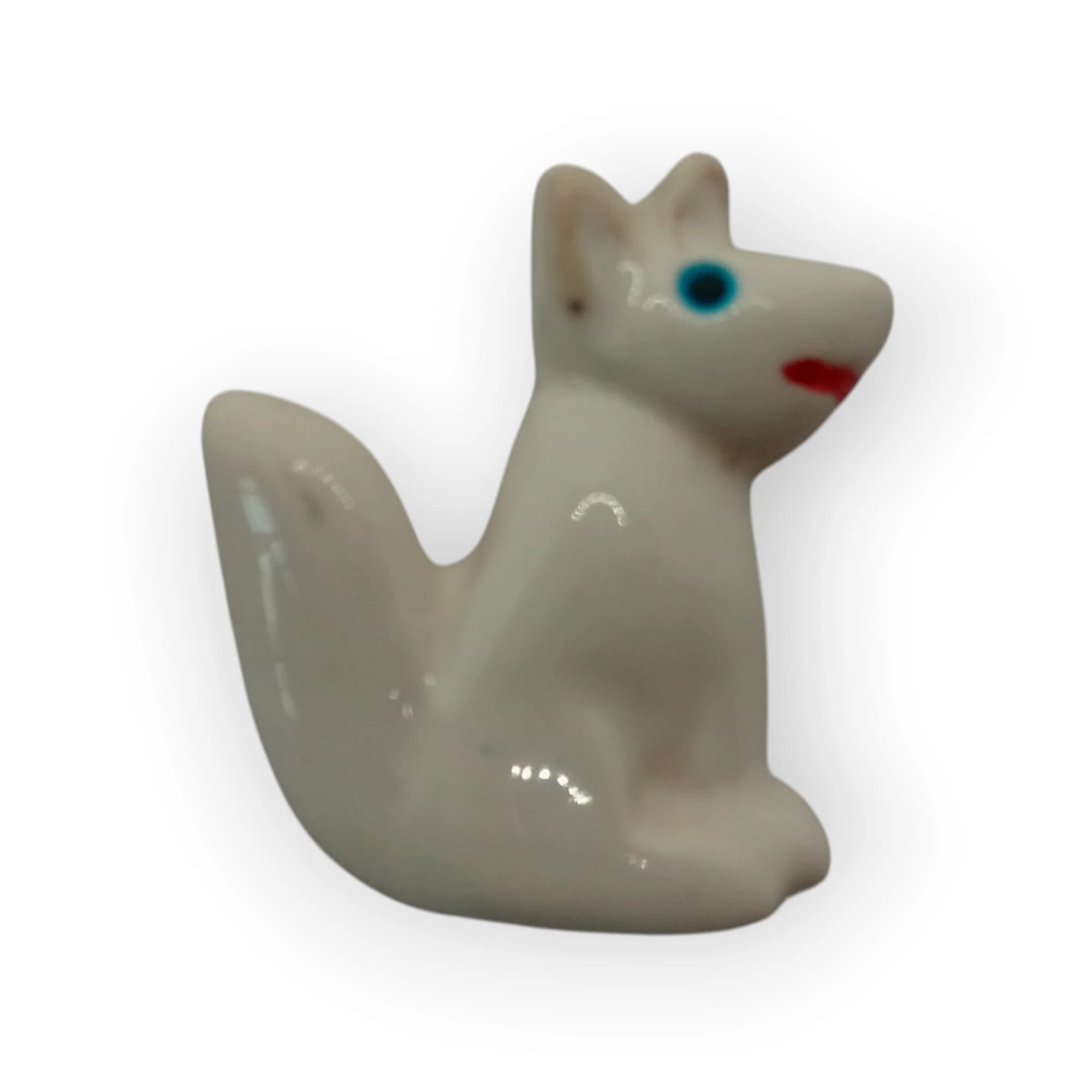 Glazed Ceramic Dog White