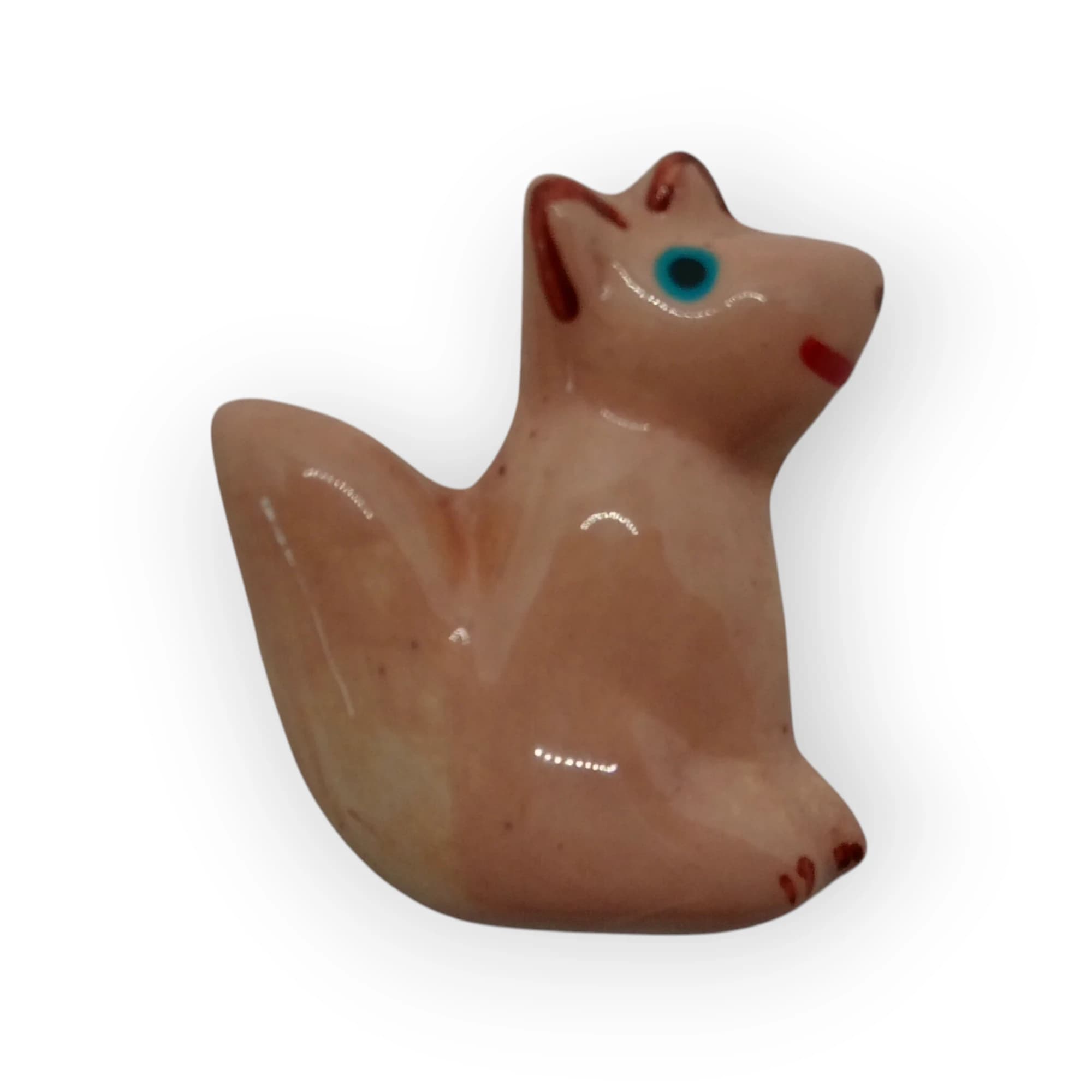 Glazed Ceramic Dog Beige