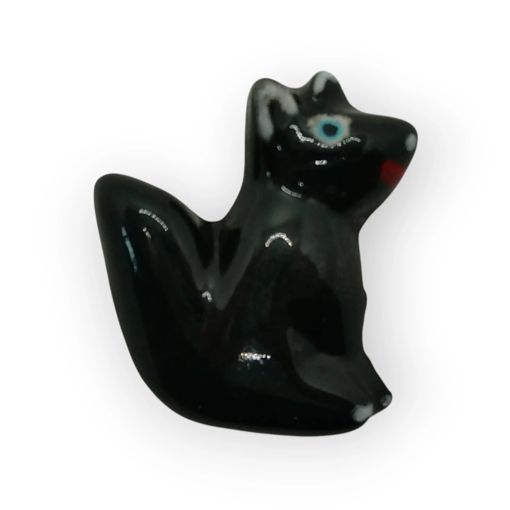 Glazed Ceramic Dog Black