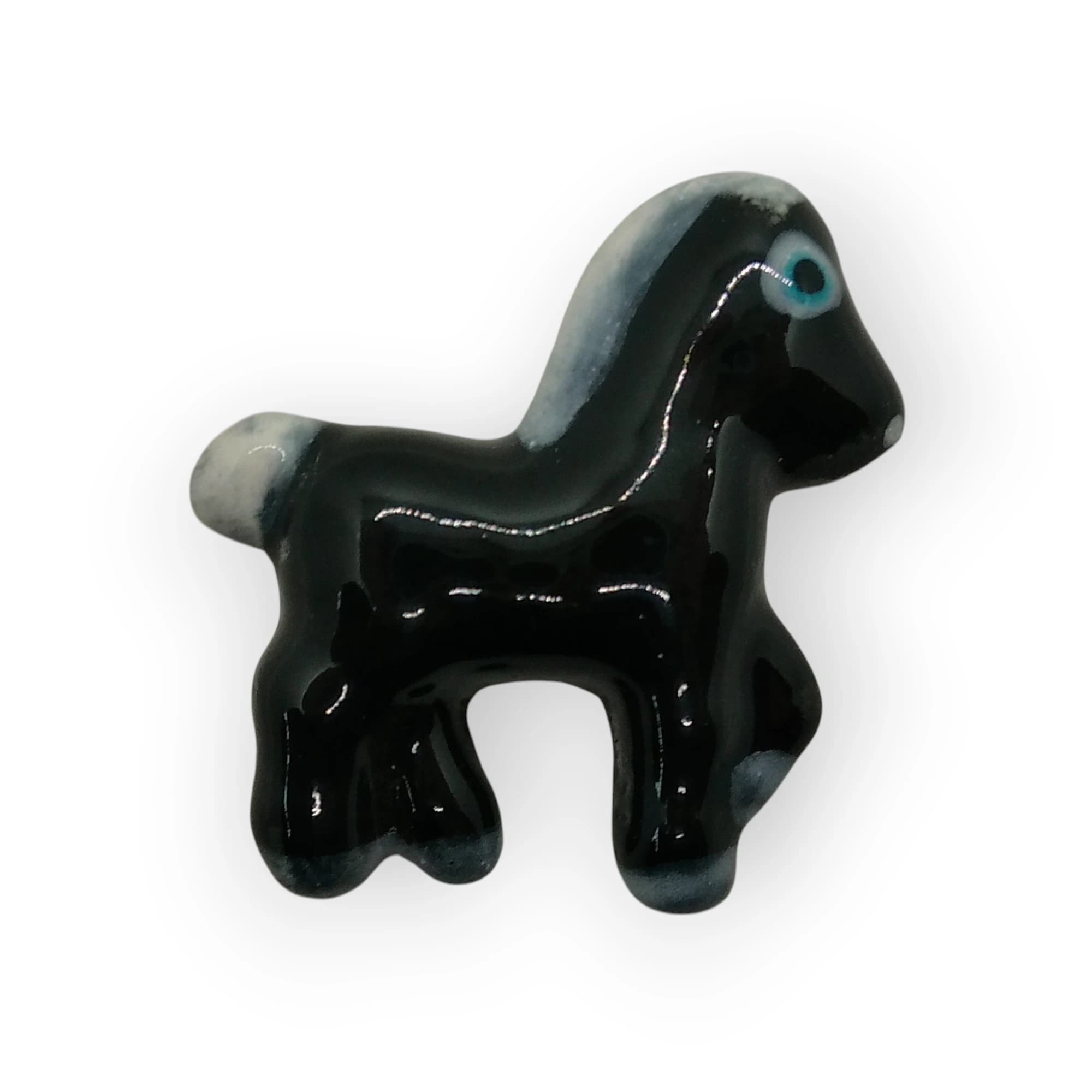 Glazed Ceramic Pony Black